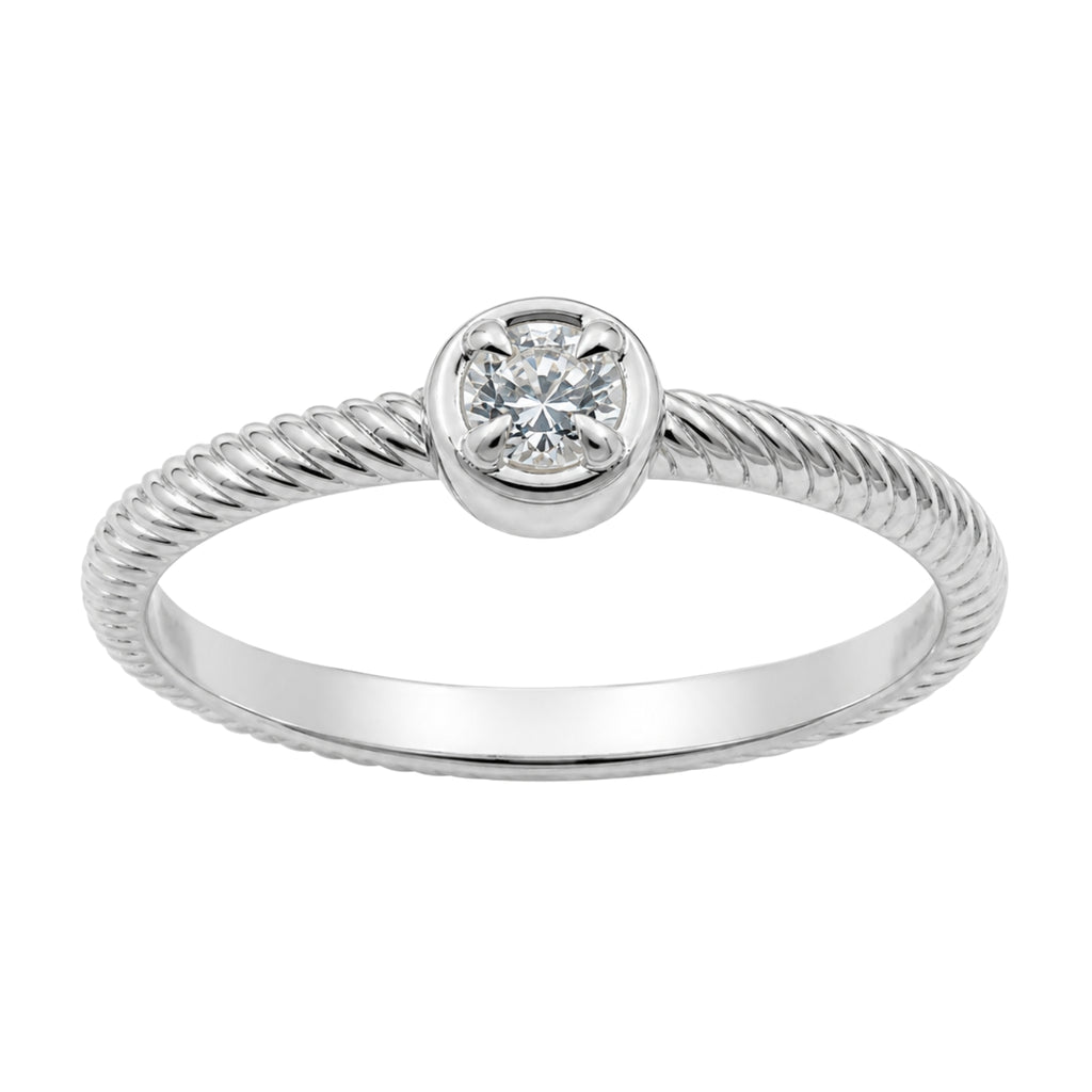 1/6 Carat T.W. Round-cut Lab Grown Diamond (F/VS+) 14K Gold Ring