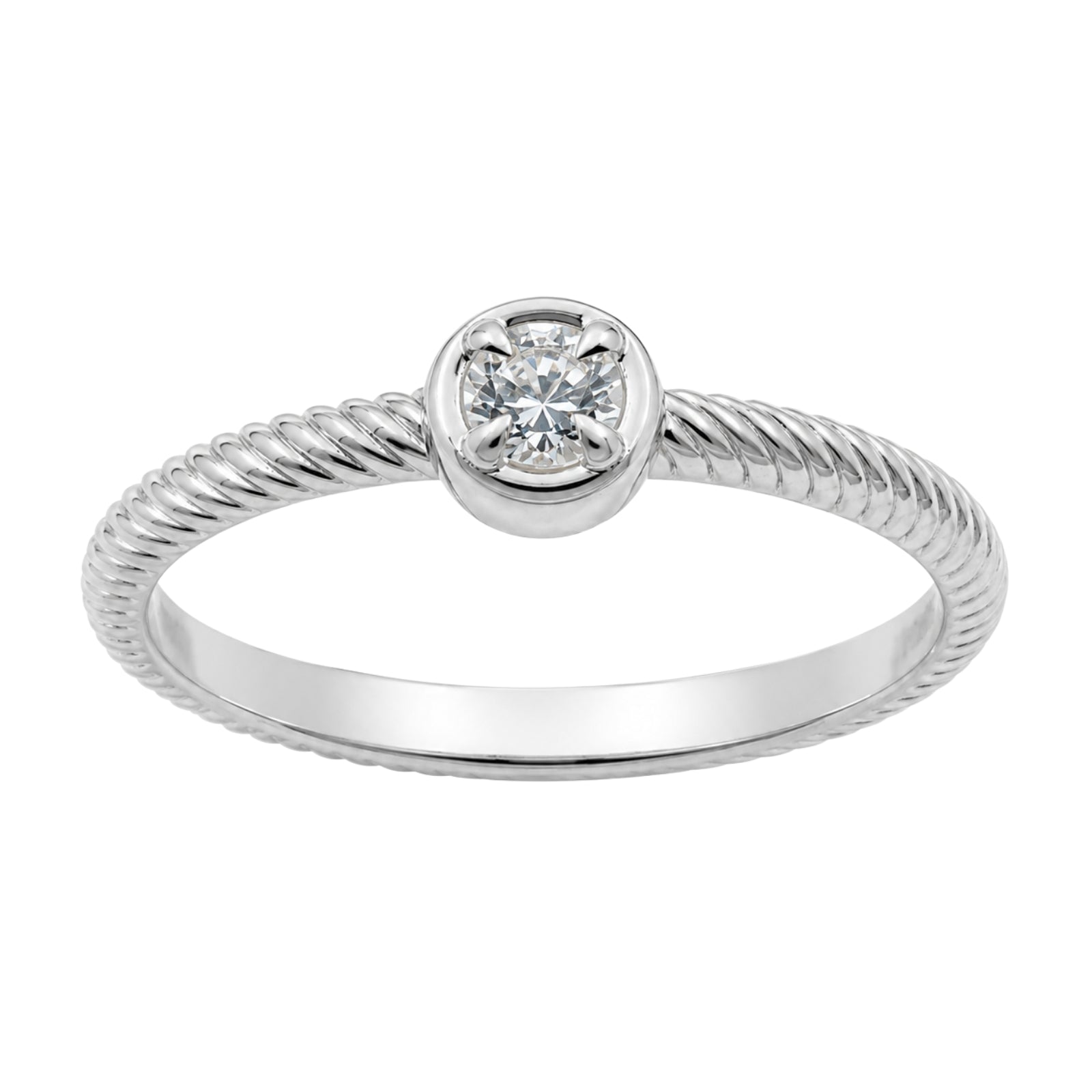 1/6 Carat T.W. Round-cut Lab Grown Diamond (F/VS+) 14K Gold Ring