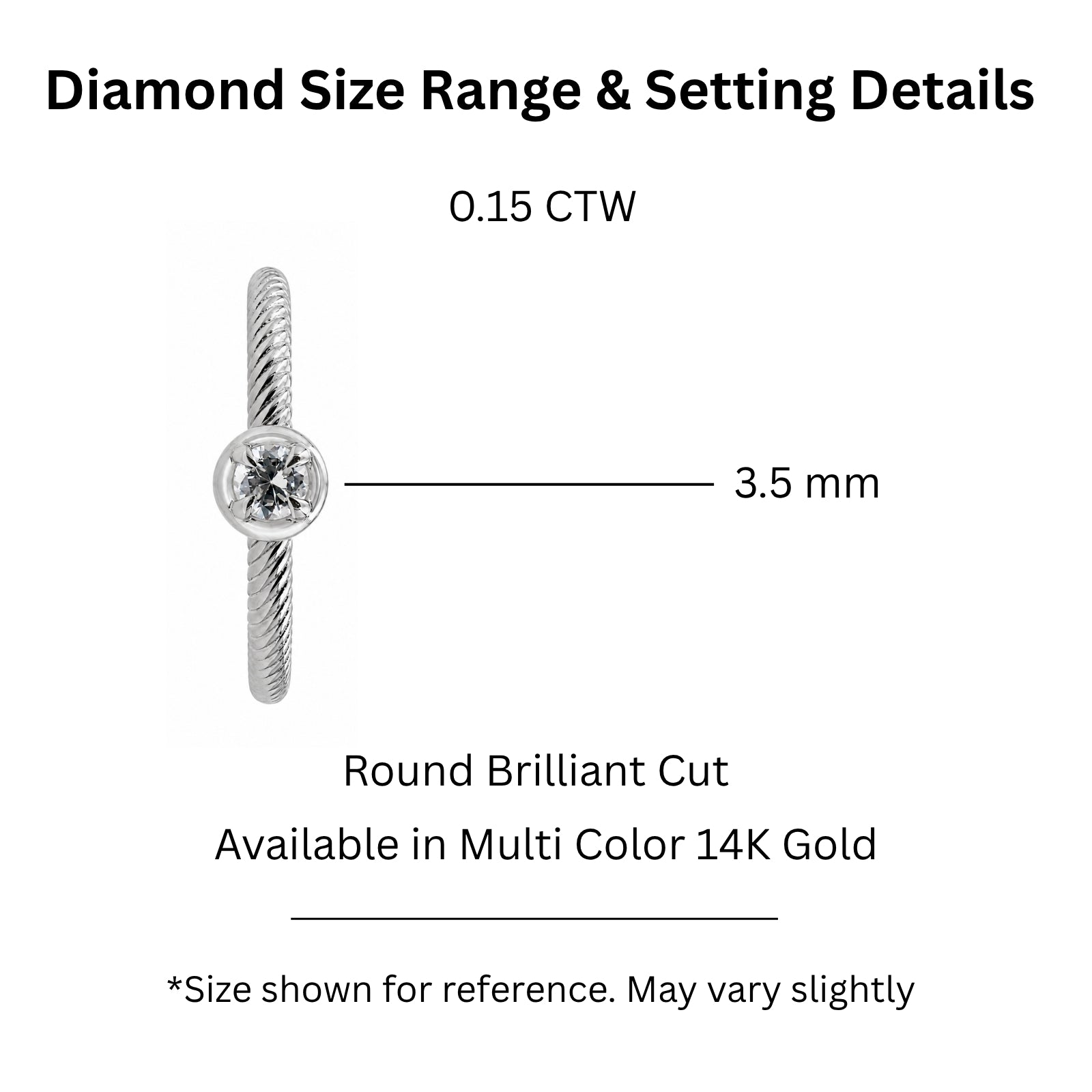 1/6 Carat T.W. Round-cut Lab Grown Diamond (F/VS+) 14K Gold Ring