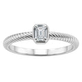 1/5 Carat T.W. Emerald-cut Lab Grown Diamond (F/VS+) 14K Gold Ring
