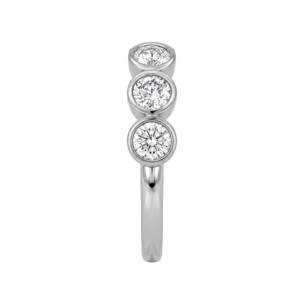 Diamonair 5 Stone Bezel Ring set - Lab Grown Diamond 14K Gold 5 Stone Bezel Ring
