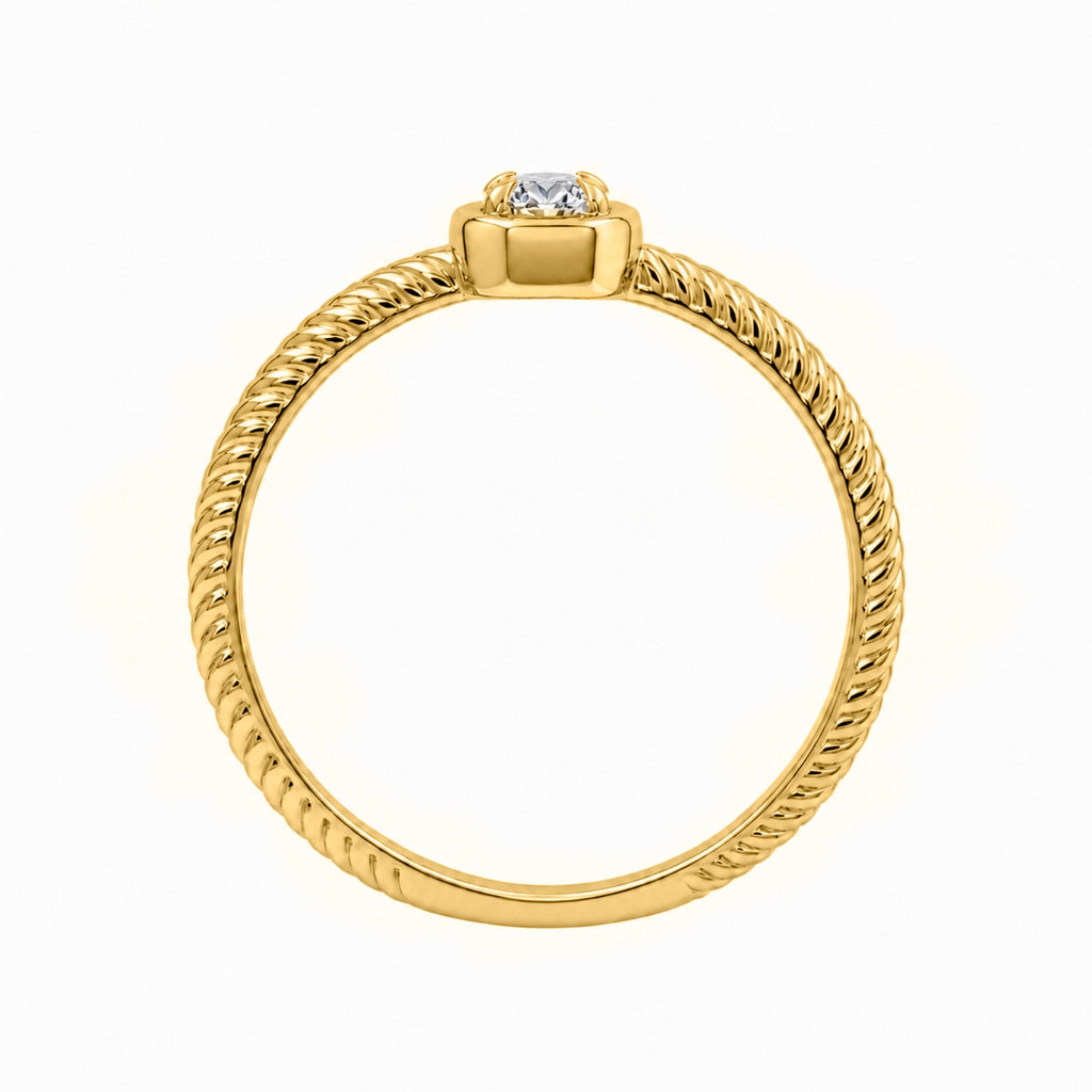 1/6 Carat T.W. Round-cut Lab Grown Diamond (F/VS+) 14K Gold Ring