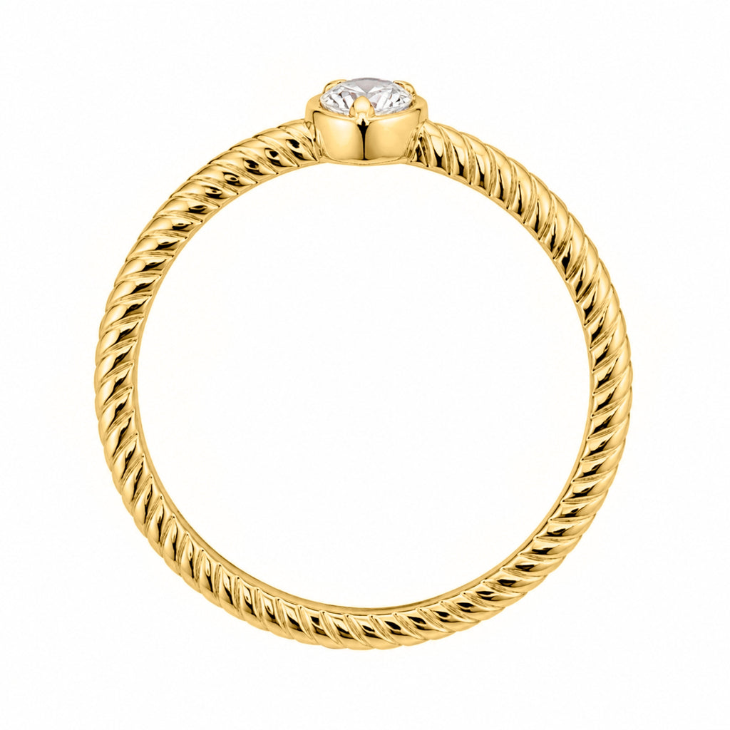1/5 Carat T.W. Pear-cut Lab Grown Diamond (F/VS+) 14K Gold Ring