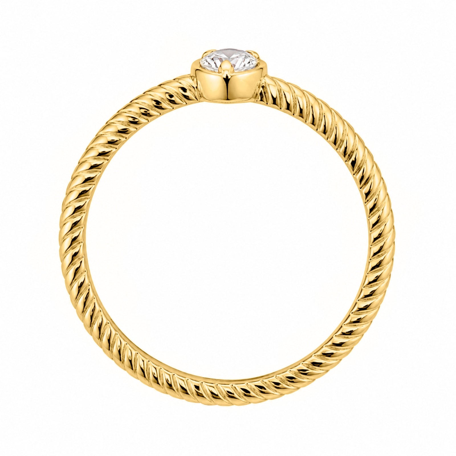 1/5 Carat T.W. Pear-cut Lab Grown Diamond (F/VS+) 14K Gold Ring