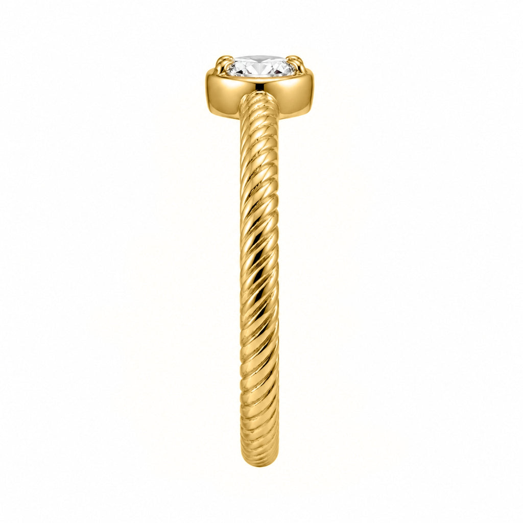 1/5 Carat T.W. Pear-cut Lab Grown Diamond (F/VS+) 14K Gold Ring