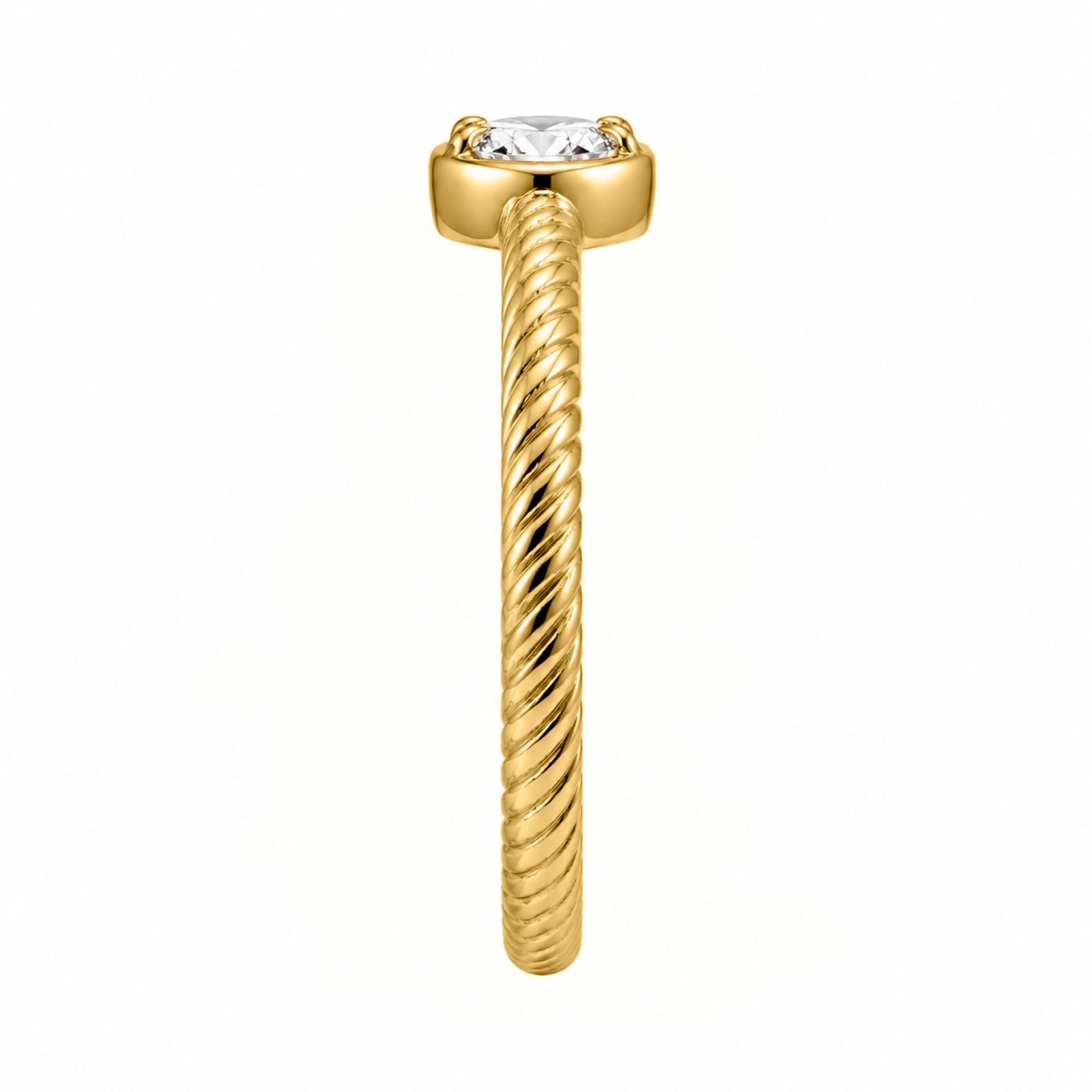 1/5 Carat T.W. Pear-cut Lab Grown Diamond (F/VS+) 14K Gold Ring