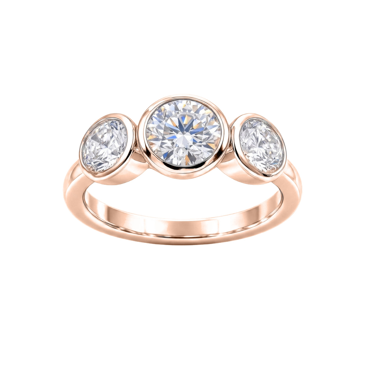 2.5 ctw Round Three-Stone Engagement Ring