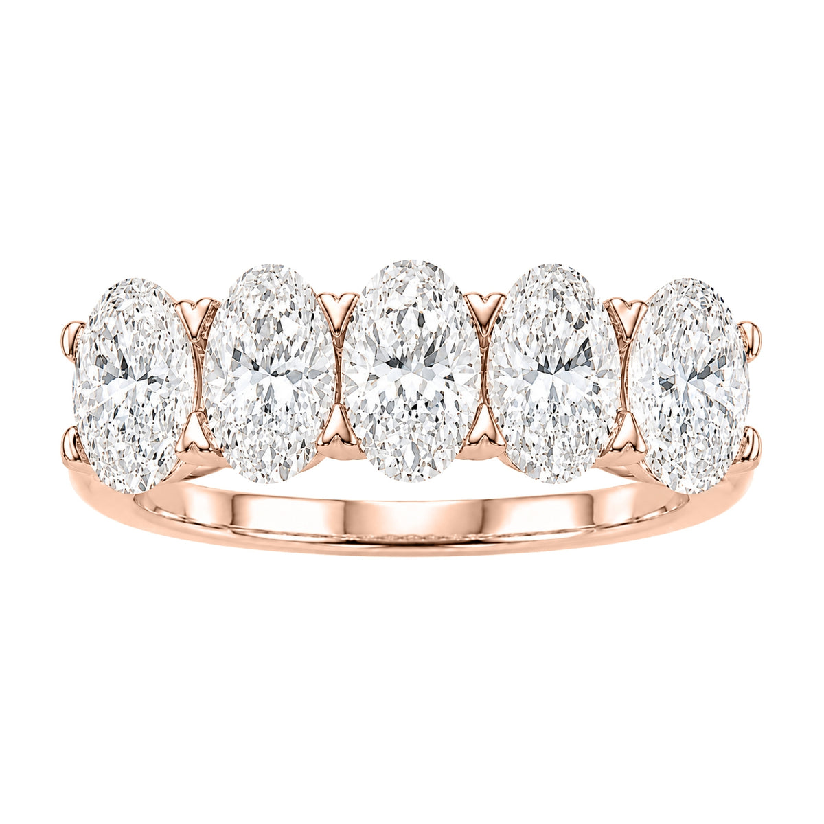 2-3 ctw Oval Five-Stone Wedding Ring