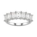 2.00 - 5.00 Carat T.W. Emerald-cut Lab Grown Diamond (F/VS+) 14K Gold 7 Stone Band Ring