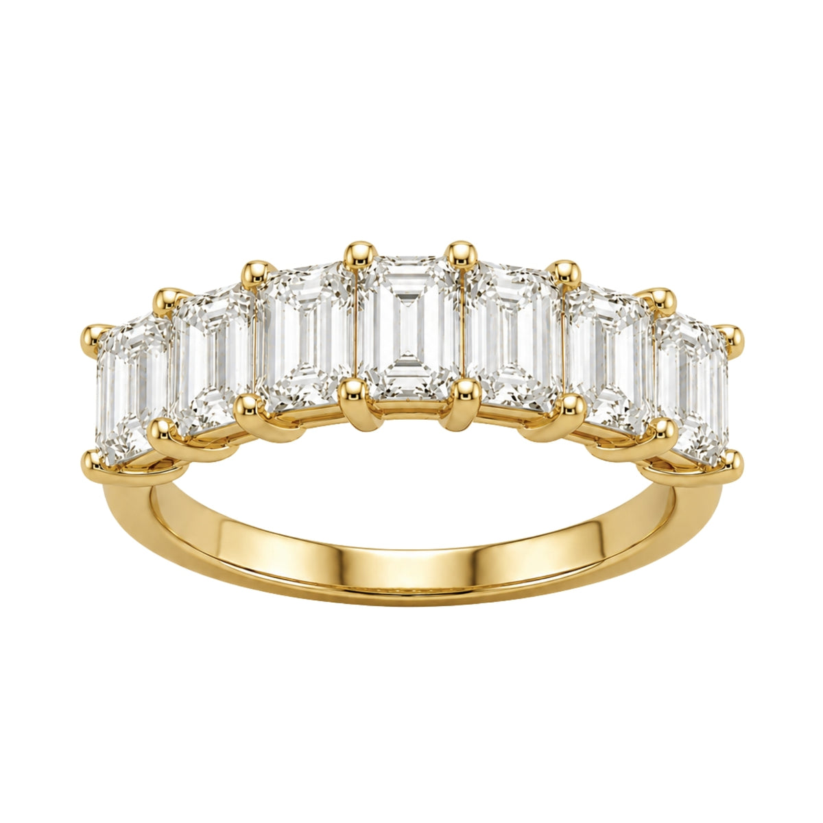 2-5 ctw Emerald Seven-Stone Wedding Ring