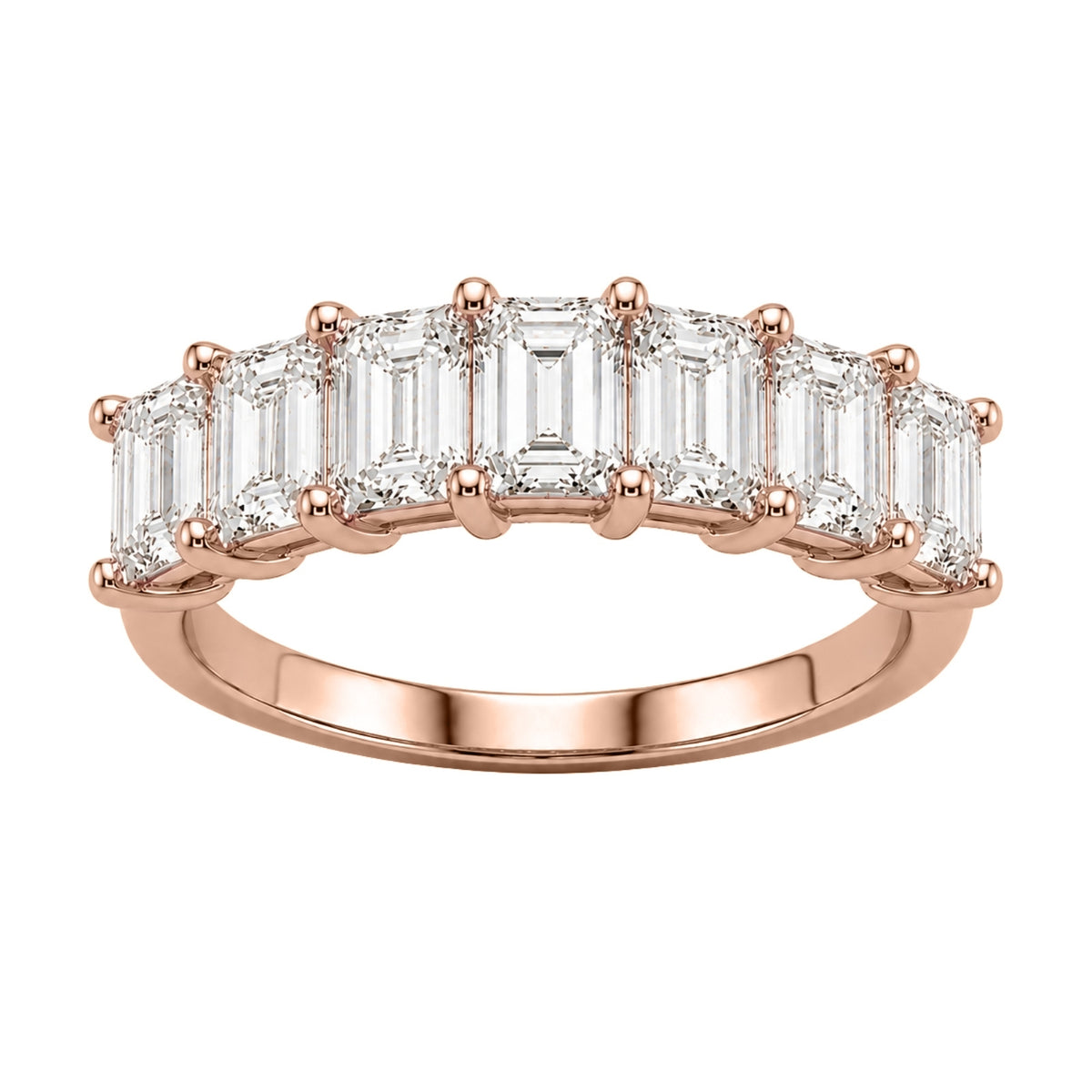 2-5 ctw Emerald Seven-Stone Wedding Ring