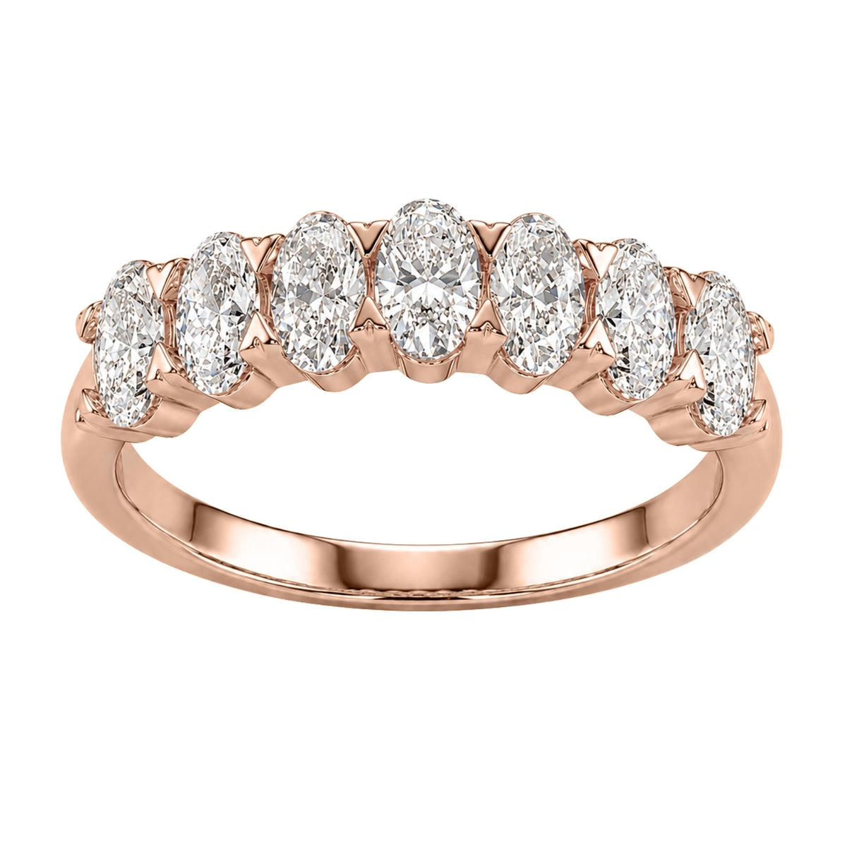 2-3 ctw Oval Seven-Stone Wedding Ring