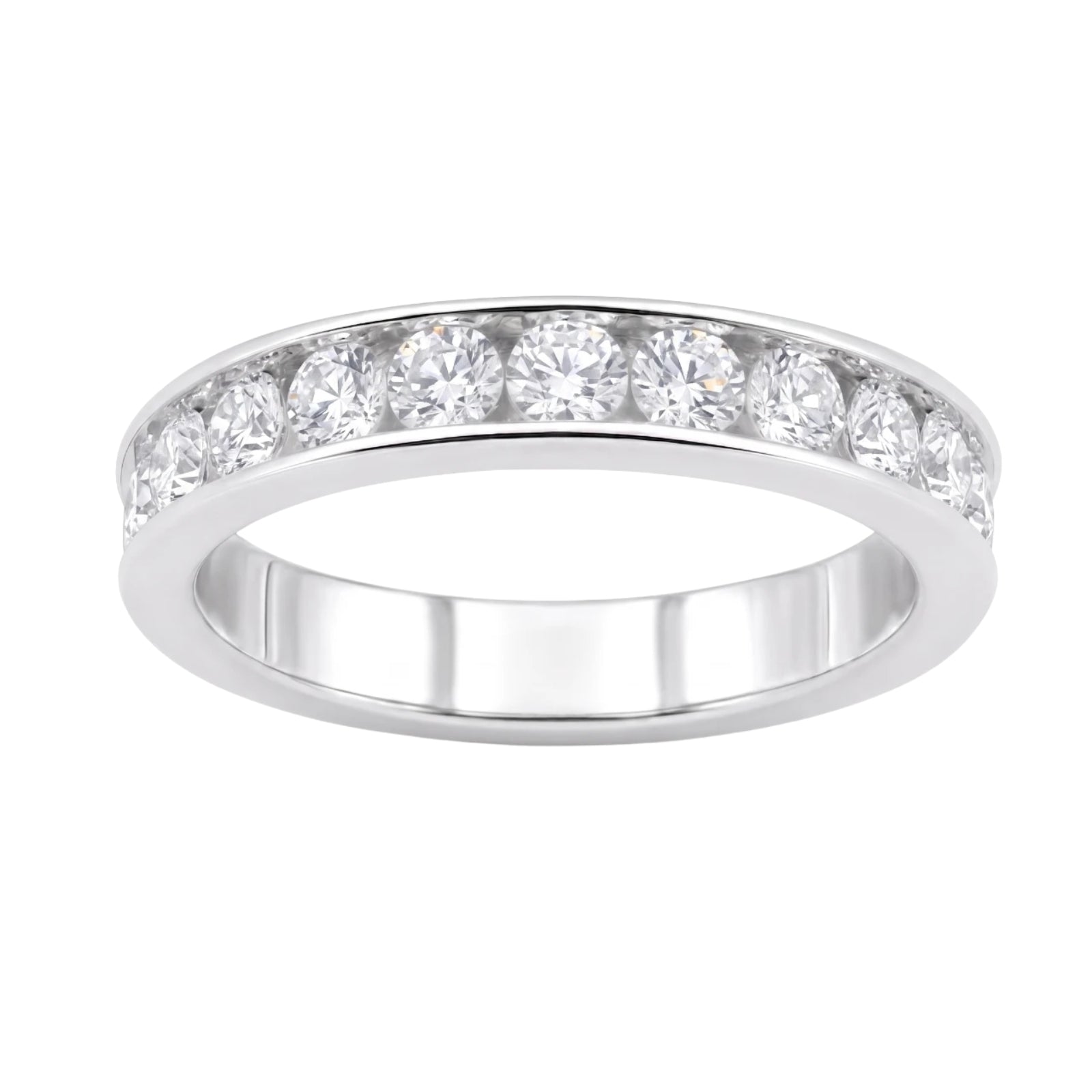 Diamonair Lab Grown Diamond (F/VS+) 1.00 carat Round cut Sterling Silver Ring - Sterling Silver | Gold over Silver