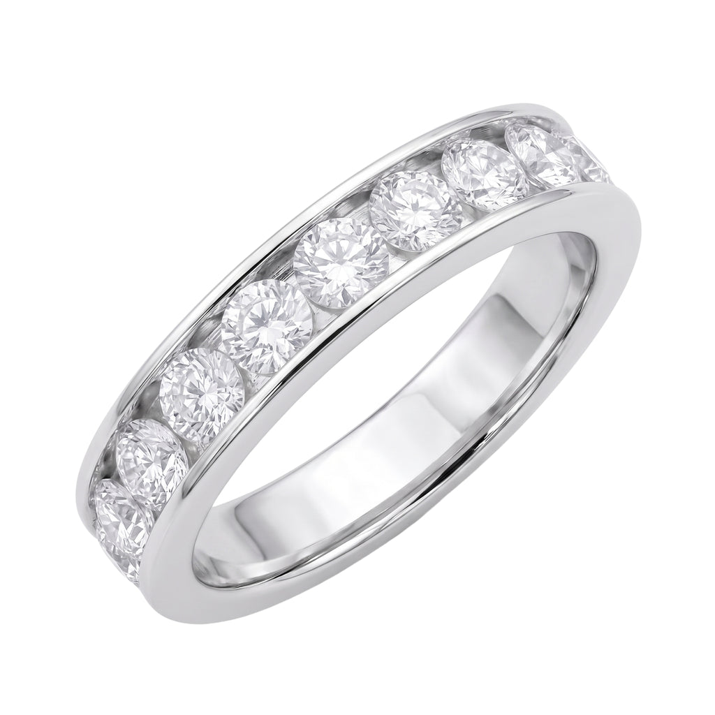 Diamonair Lab Grown Diamond (F/VS+) 1.00 carat Round cut Sterling Silver Ring - Sterling Silver | Gold over Silver