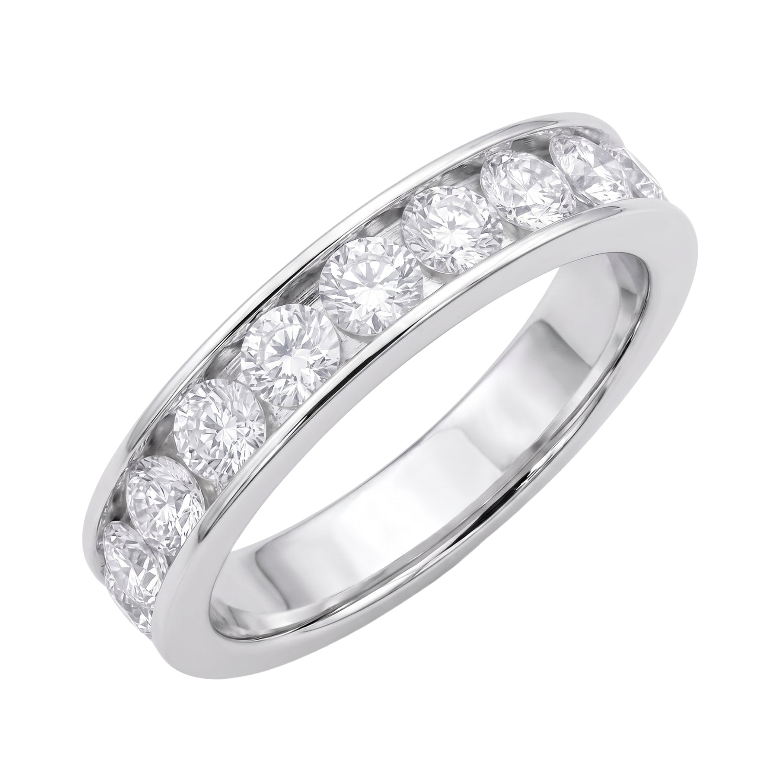 Diamonair Lab Grown Diamond (F/VS+) 1.00 carat Round cut Sterling Silver Ring - Sterling Silver | Gold over Silver