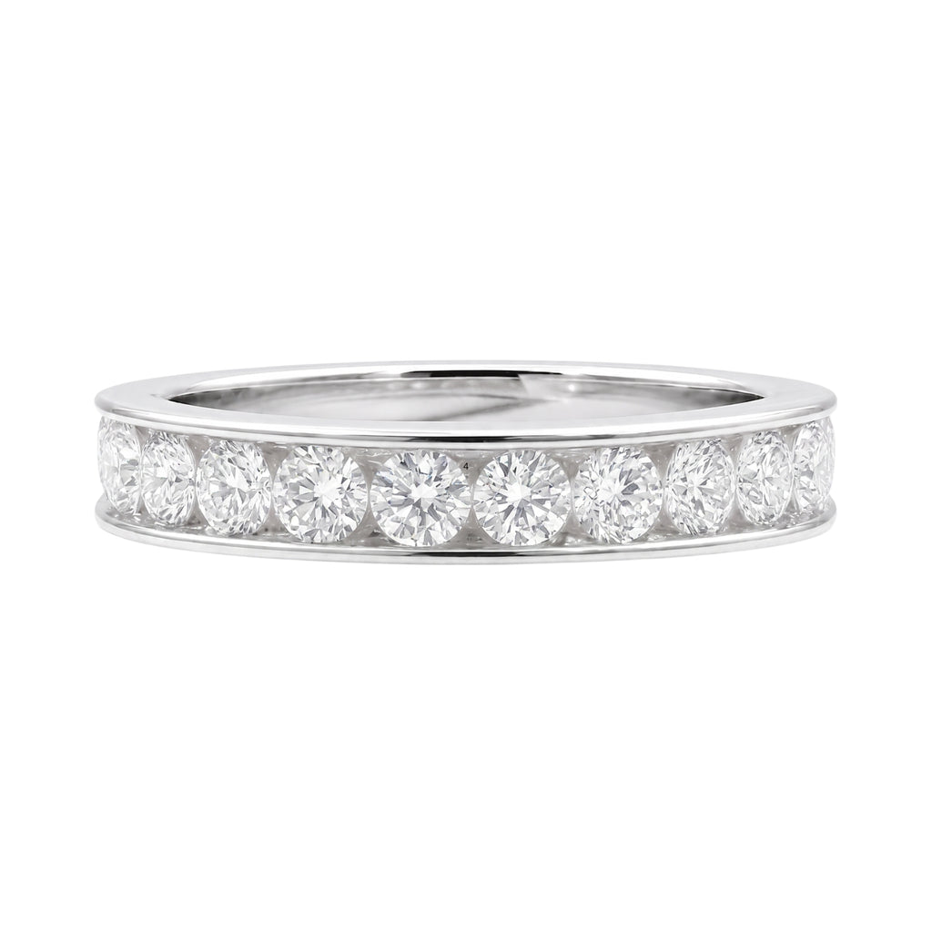 Diamonair Lab Grown Diamond (F/VS+) 1.00 carat Round cut Sterling Silver Ring - Sterling Silver | Gold over Silver