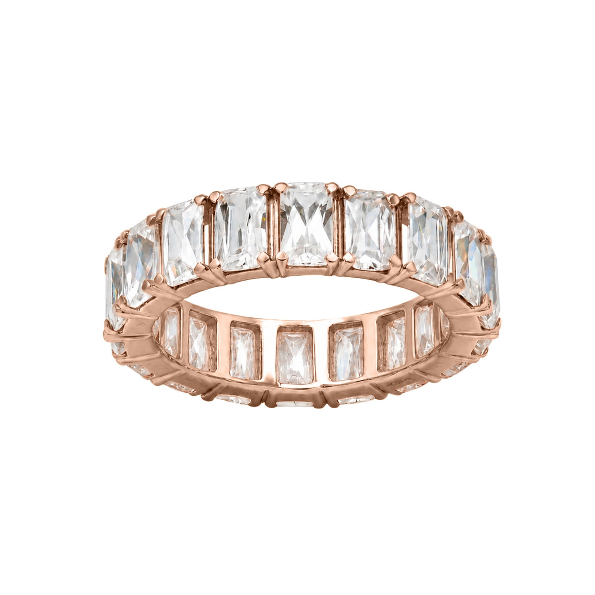 5-7 ctw Emerald Eternity Wedding Ring