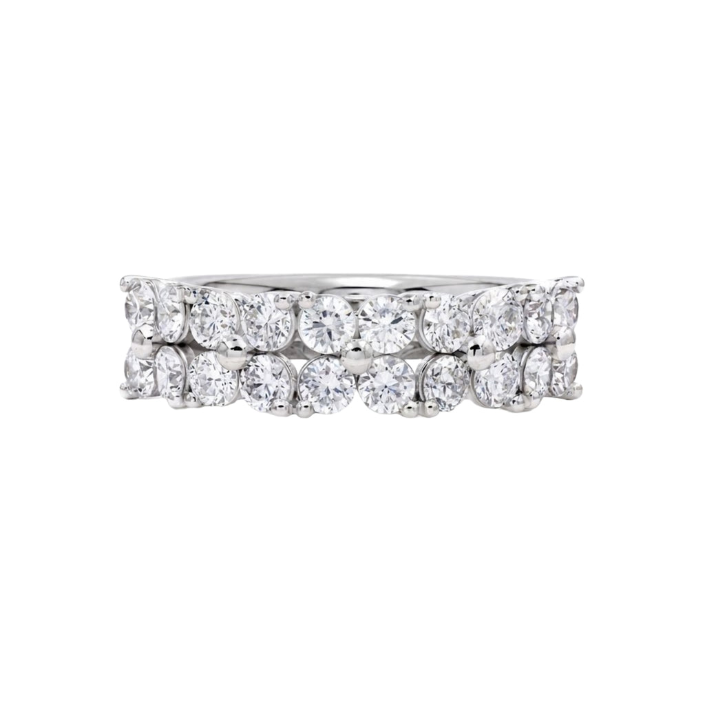 Diamonair Lab Grown Diamond (F/VS+) 1.00 carat Round cut Sterling Silver Ring - Sterling Silver