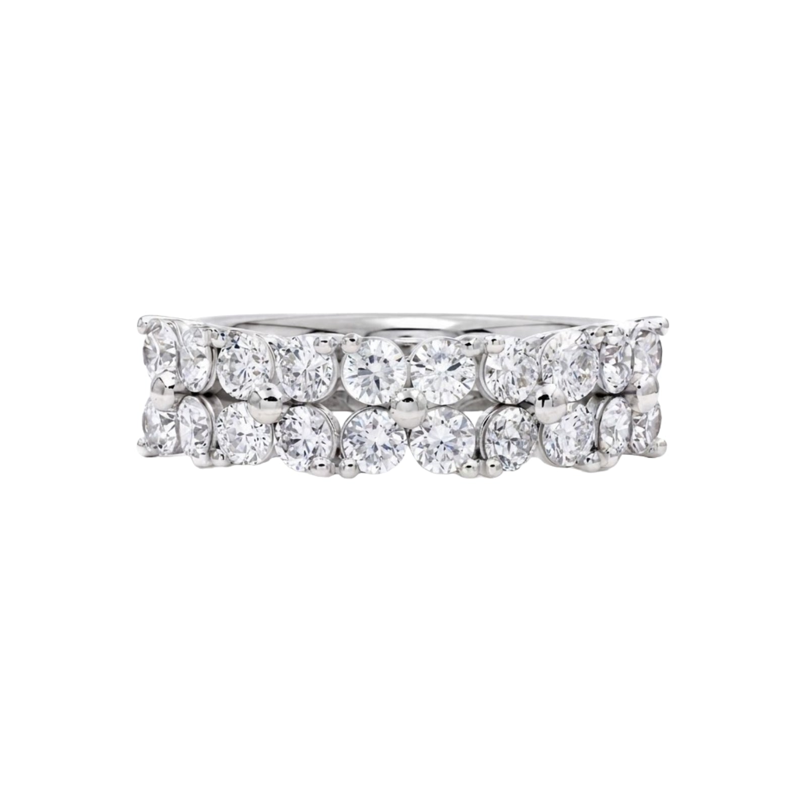 Diamonair Lab Grown Diamond (F/VS+) 1.00 carat Round cut Sterling Silver Ring - Sterling Silver
