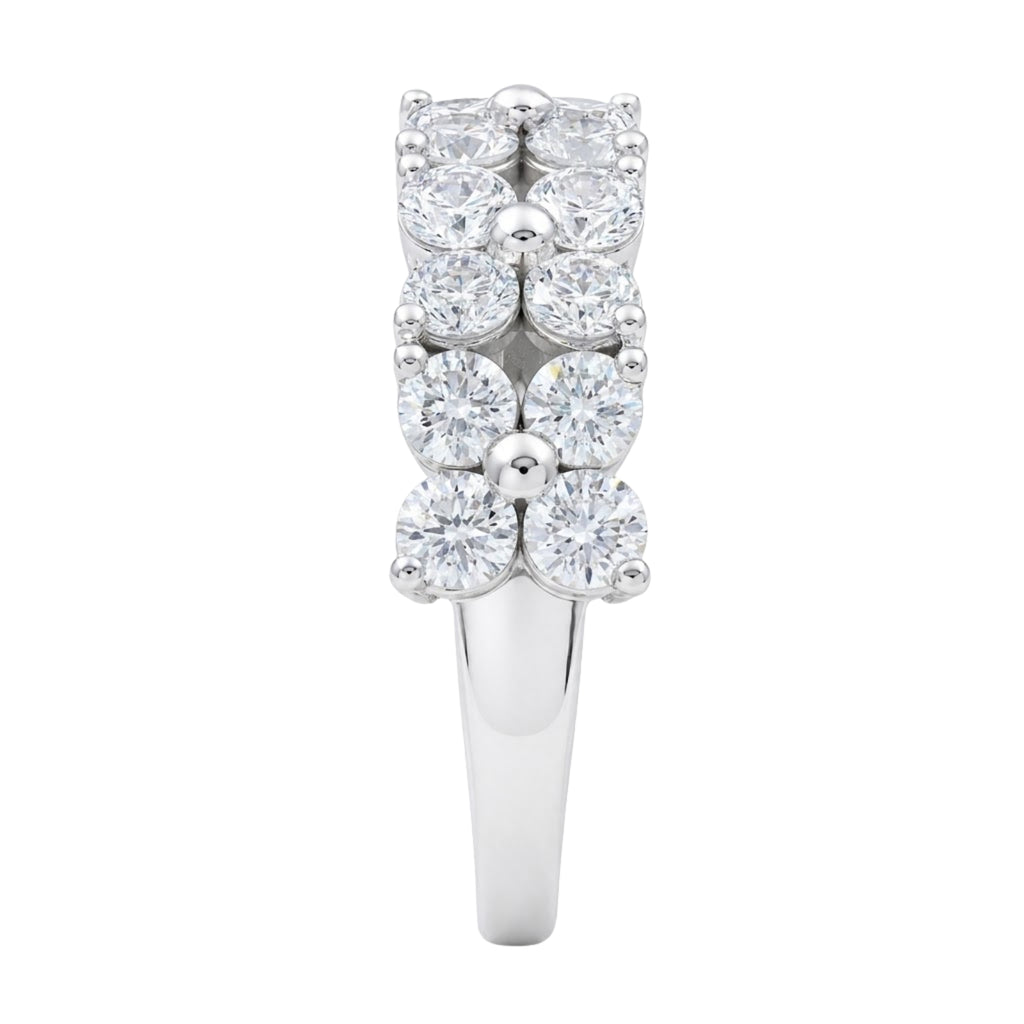 Diamonair Lab Grown Diamond (F/VS+) 1.00 carat Round cut Sterling Silver Ring - Sterling Silver
