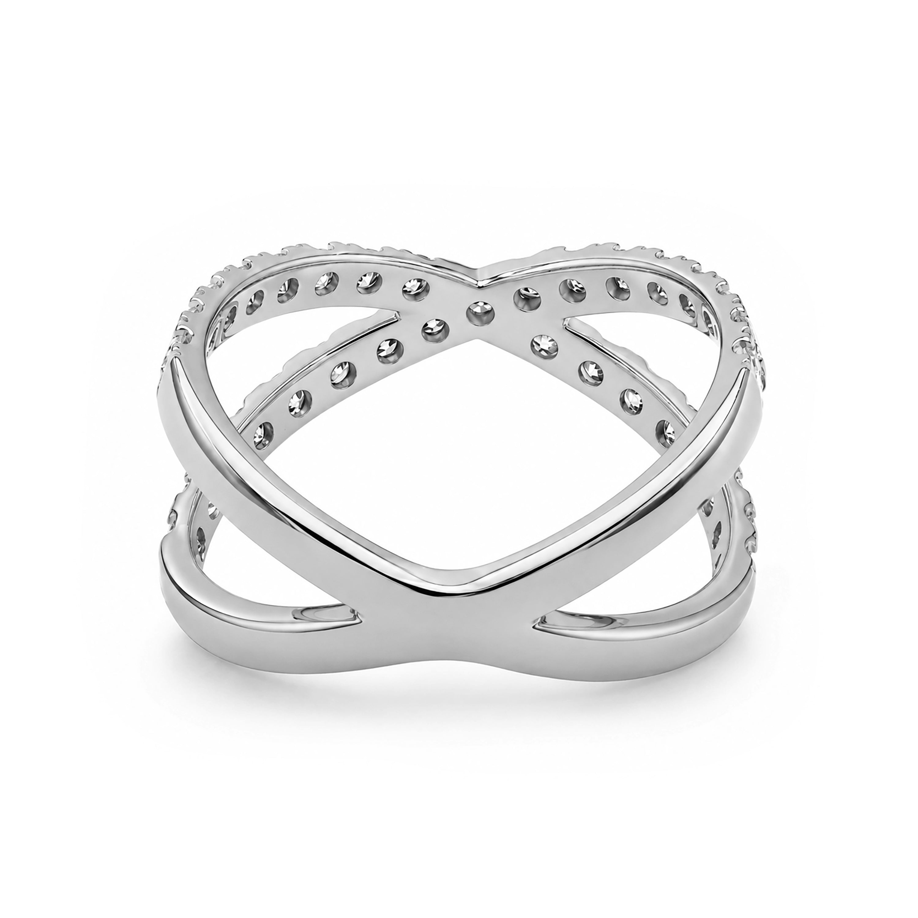 Diamonair Lab Grown Diamond (F/VS+) 1.00 carat Round cut Sterling Silver Ring - Sterling Silver | Gold over Silver