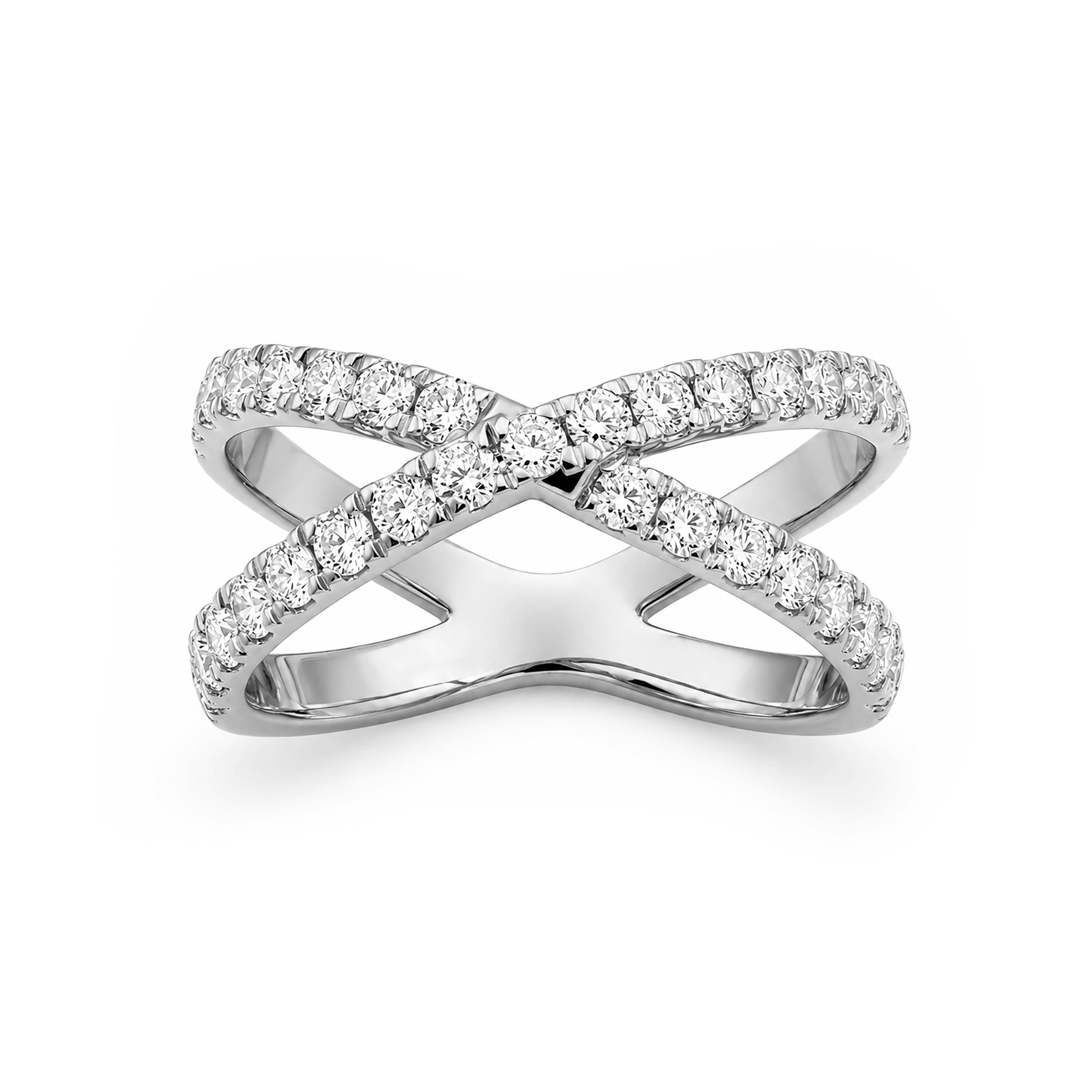 Diamonair Lab Grown Diamond (F/VS+) 1.00 carat Round cut Sterling Silver Ring - Sterling Silver | Gold over Silver