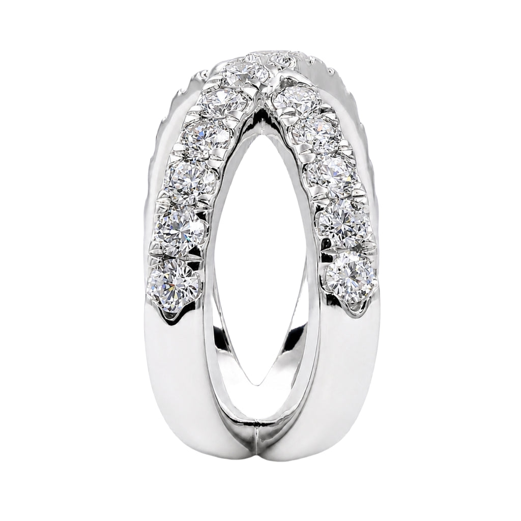 Diamonair Lab Grown Diamond (F/VS+) 1.00 carat Round cut Sterling Silver Ring - Sterling Silver | Gold over Silver