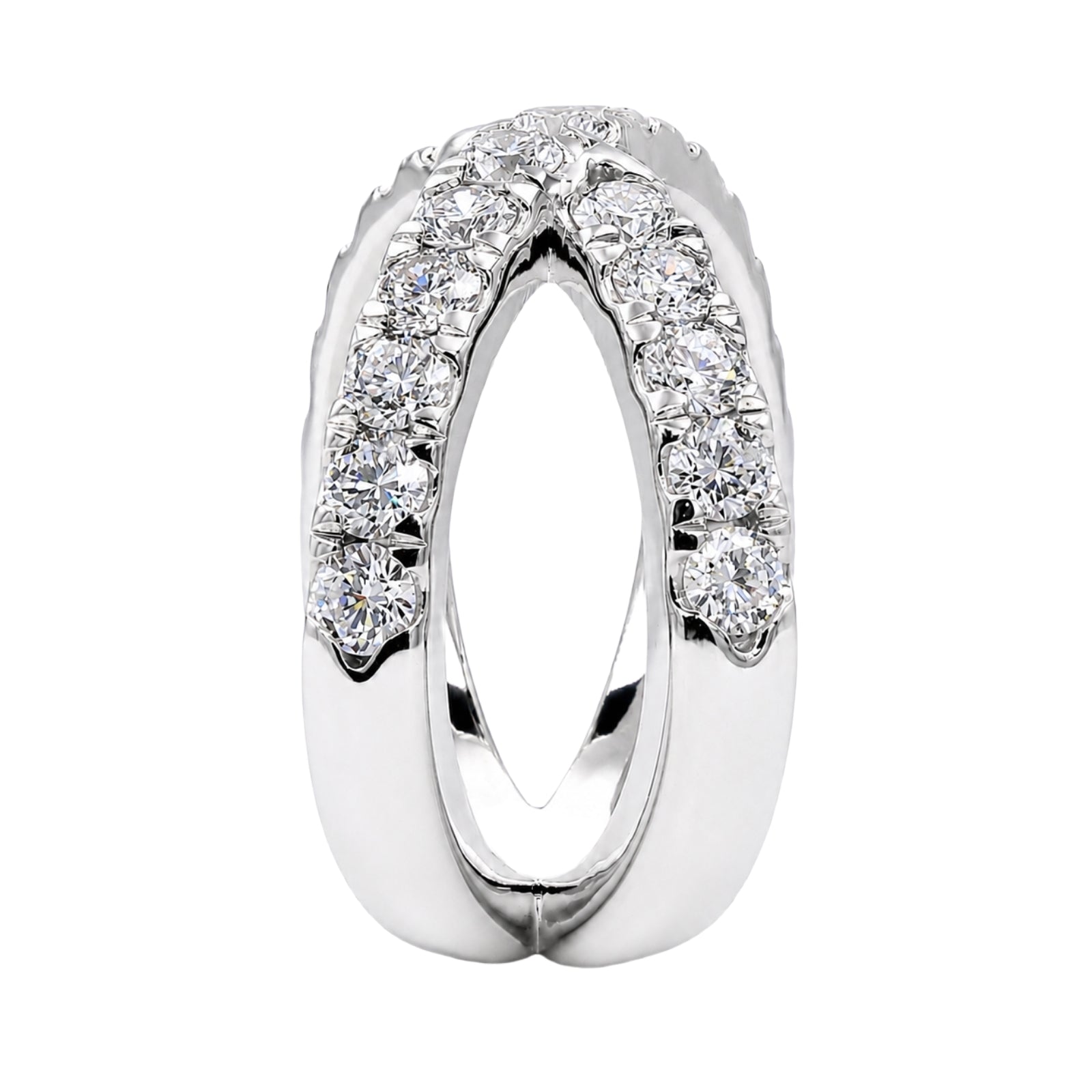 Diamonair Lab Grown Diamond (F/VS+) 1.00 carat Round cut Sterling Silver Ring - Sterling Silver | Gold over Silver