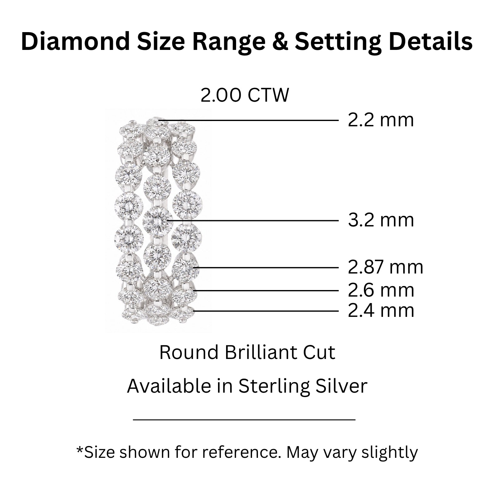 Diamonair Lab Grown Diamond (F/VS+) 2.00 carat Round cut Sterling Silver Ring - Sterling Silver | Gold over Silver