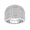 Diamonair Lab Grown Diamond (F/VS+) 2.00 carat Round cut Sterling Silver Statement Ring - Sterling Silver | Gold over Silver