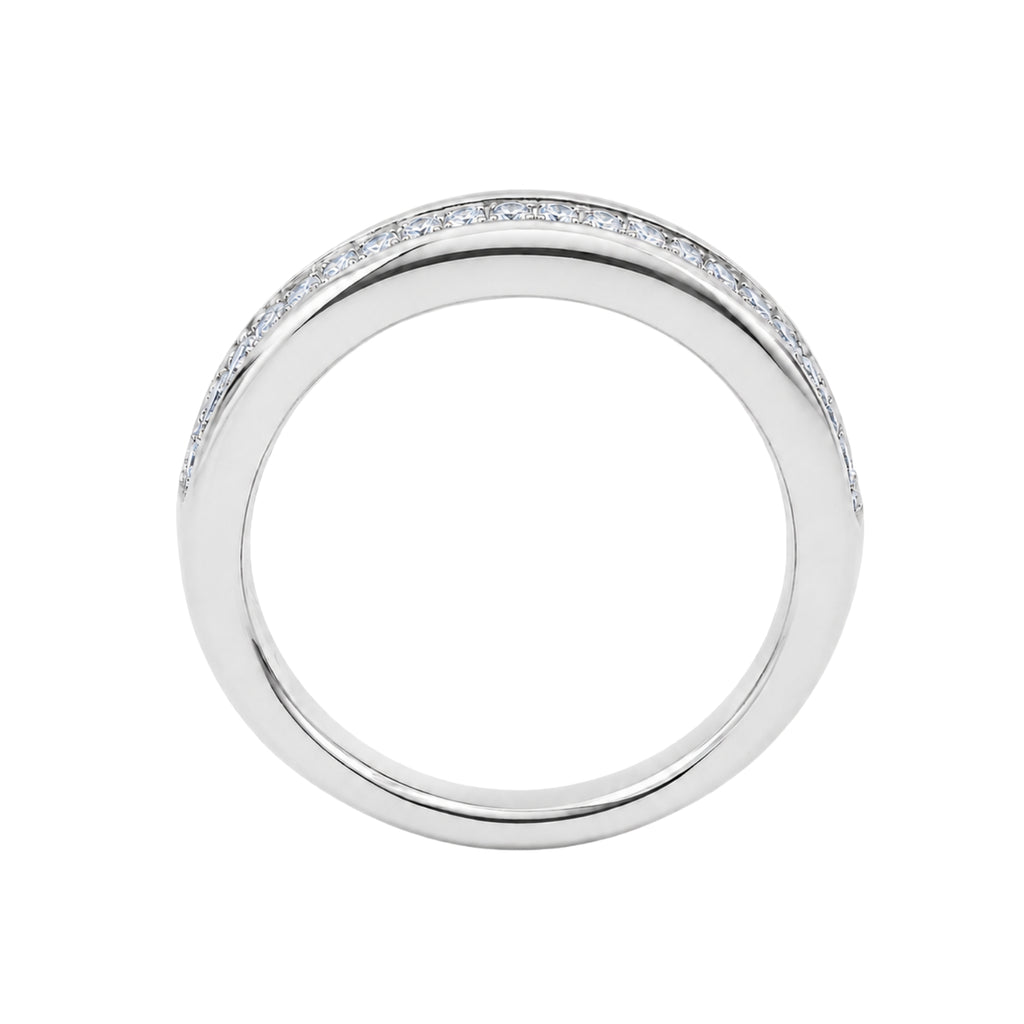 Diamonair Lab Grown Diamond (F/VS+) 2.00 carat Round cut Sterling Silver Statement Ring - Sterling Silver | Gold over Silver