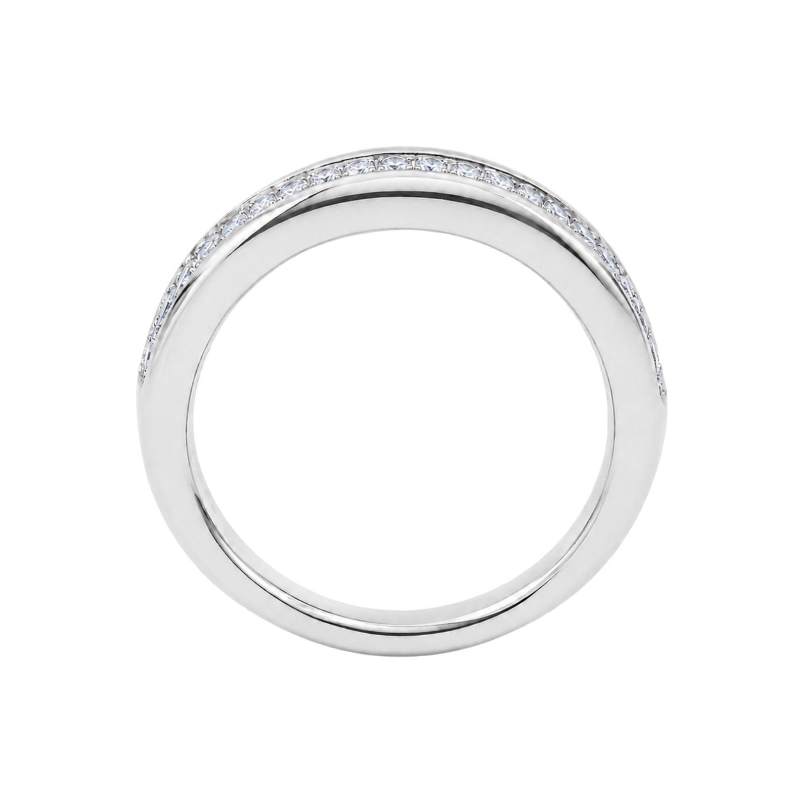 Diamonair Lab Grown Diamond (F/VS+) 2.00 carat Round cut Sterling Silver Statement Ring - Sterling Silver | Gold over Silver