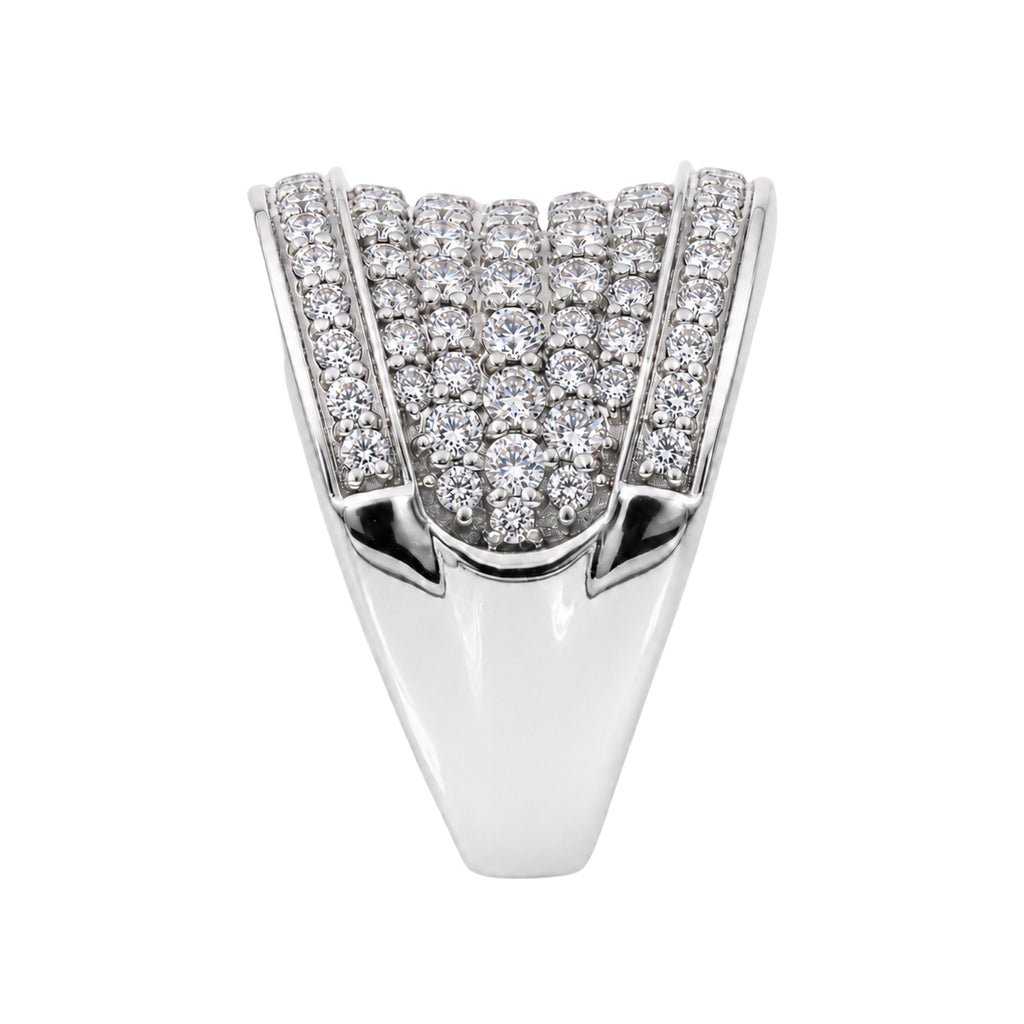 Diamonair Lab Grown Diamond (F/VS+) 2.00 carat Round cut Sterling Silver Statement Ring - Sterling Silver | Gold over Silver