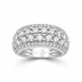 Diamonair Lab Grown Diamond (F/VS+) 3.00 carat Round cut Sterling Silver Statement Ring - Sterling Silver | Gold over Silver
