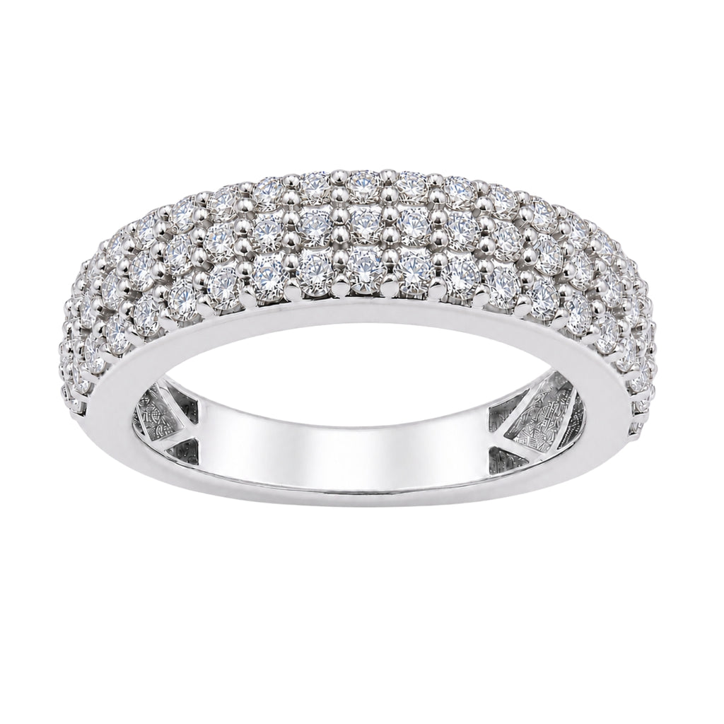 Diamonair Lab-Grown Diamond Ring for Women | Sterling Silver | Round Cut | Prong | F Color, VS+ Clarity | 1.00 Total Carat Weight | Anniversary, Wedding, Birthday Gift