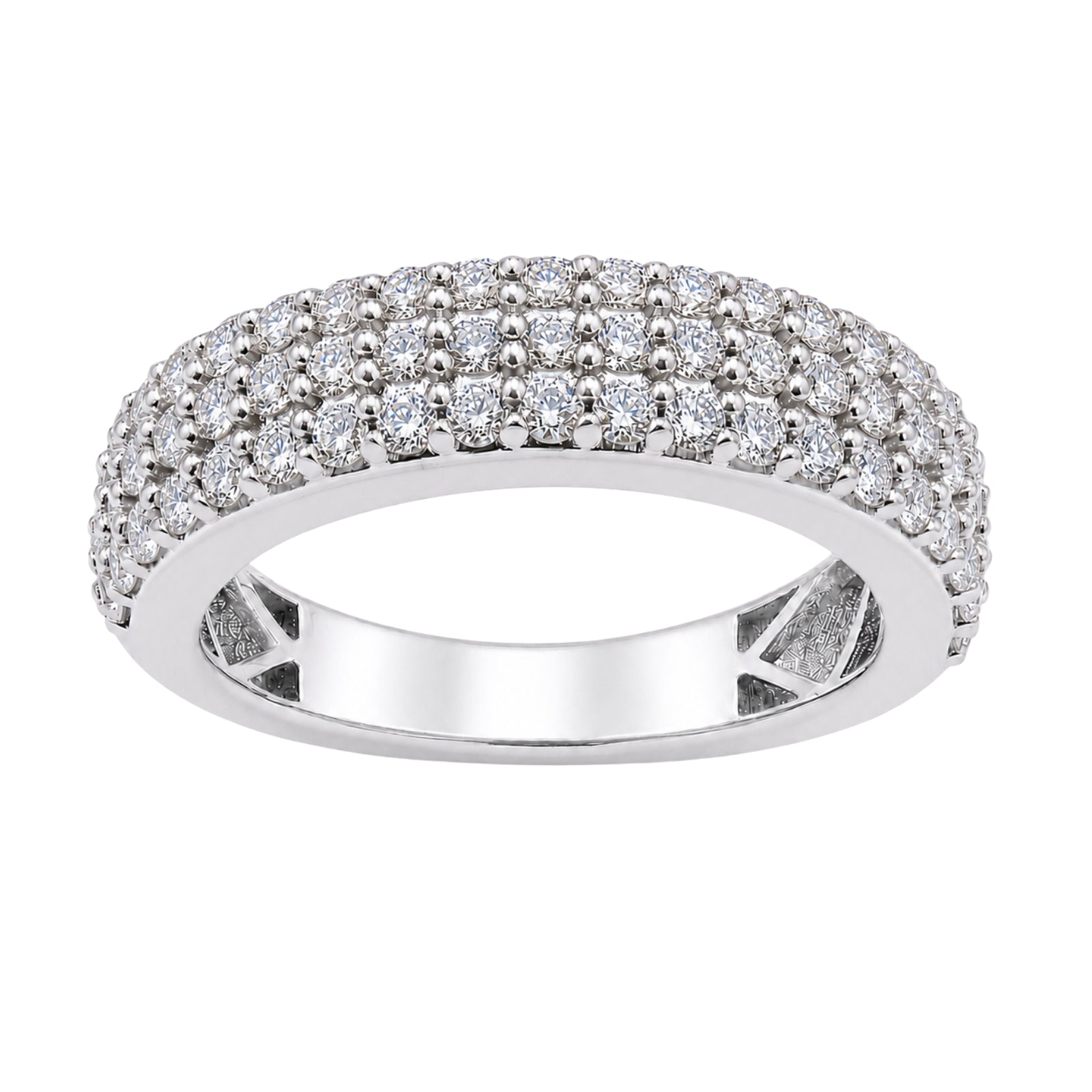Diamonair Lab-Grown Diamond Ring for Women | Sterling Silver | Round Cut | Prong | F Color, VS+ Clarity | 1.00 Total Carat Weight | Anniversary, Wedding, Birthday Gift