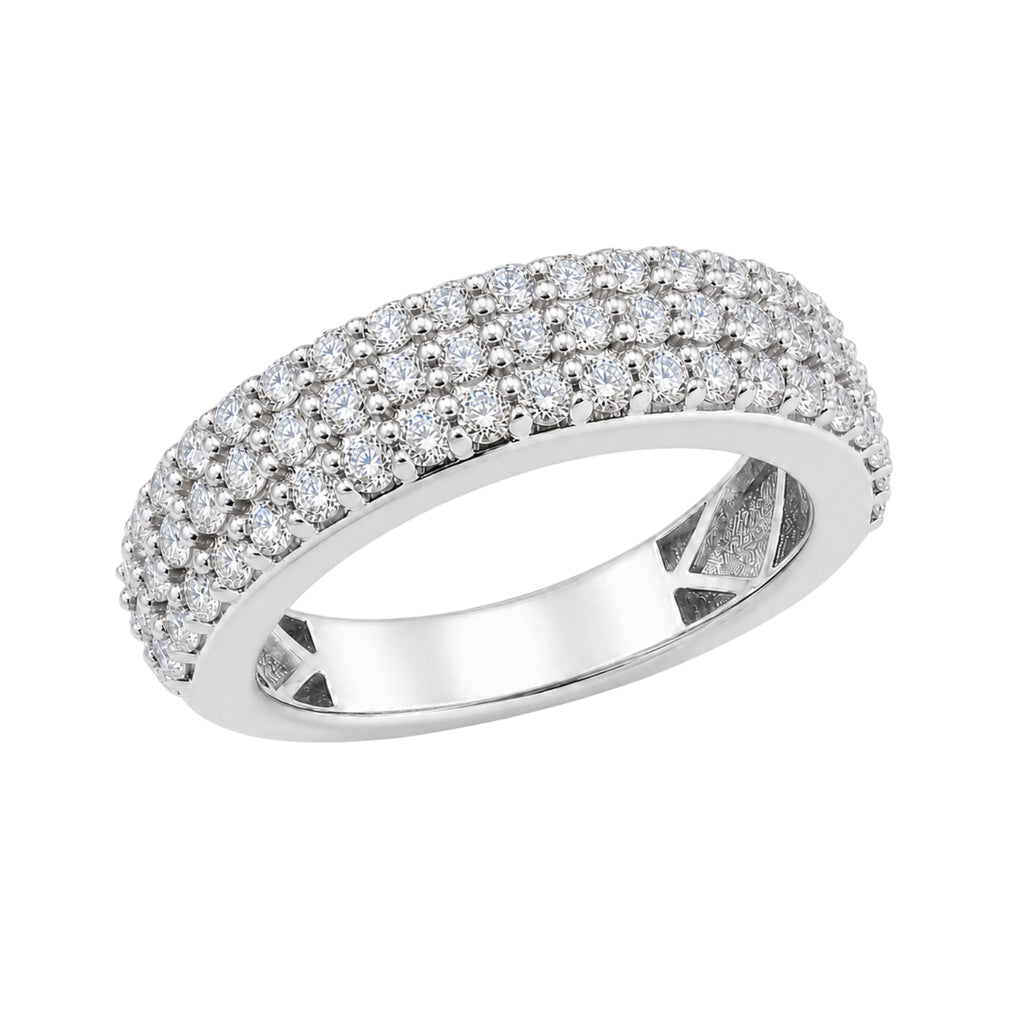 Diamonair Lab-Grown Diamond Ring for Women | Sterling Silver | Round Cut | Prong | F Color, VS+ Clarity | 1.00 Total Carat Weight | Anniversary, Wedding, Birthday Gift