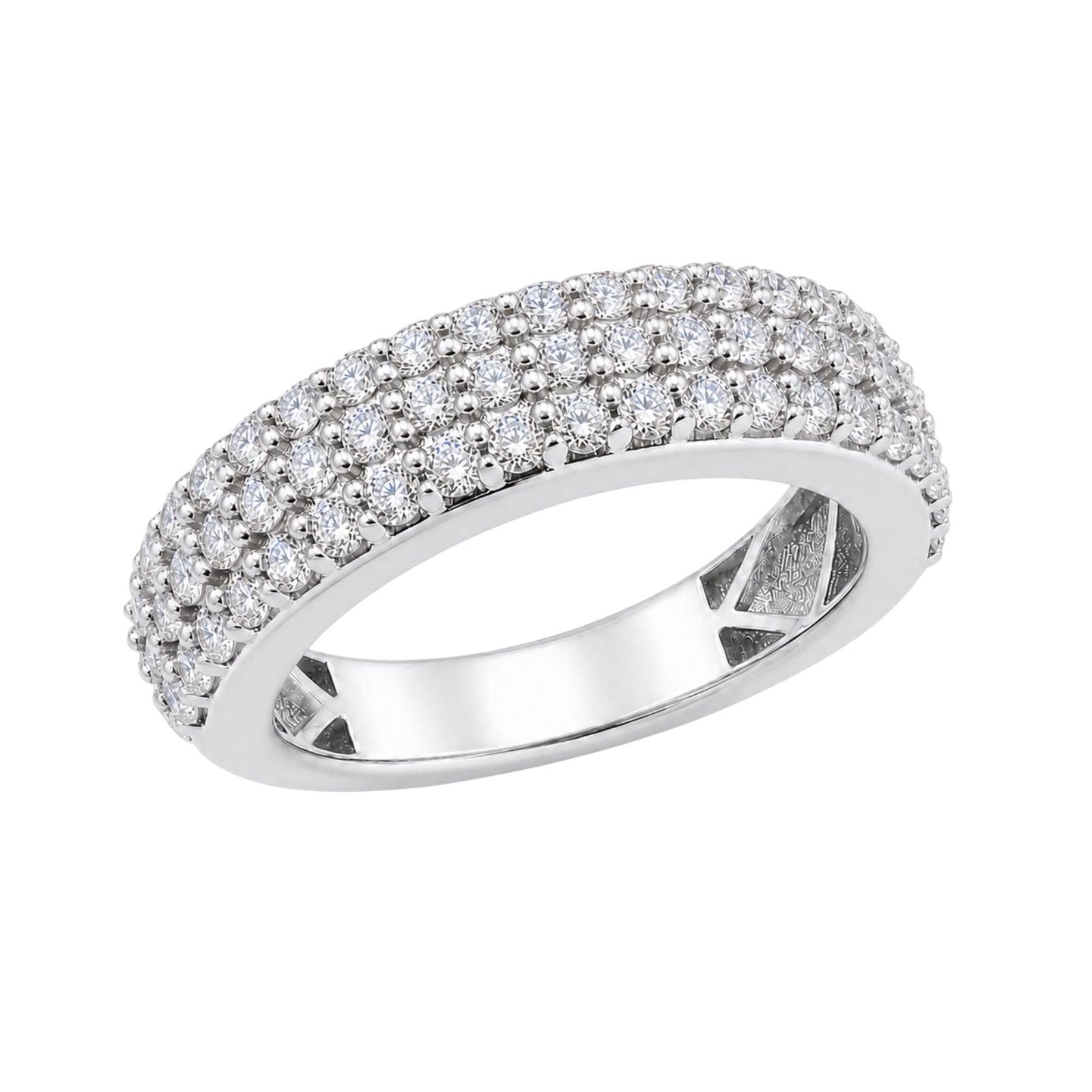 Diamonair Lab-Grown Diamond Ring for Women | Sterling Silver | Round Cut | Prong | F Color, VS+ Clarity | 1.00 Total Carat Weight | Anniversary, Wedding, Birthday Gift