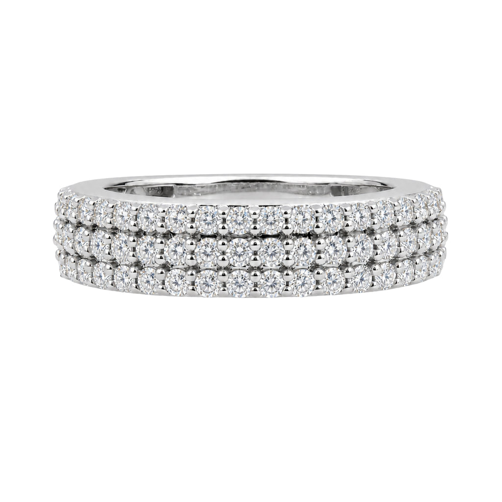 Diamonair Lab-Grown Diamond Ring for Women | Sterling Silver | Round Cut | Prong | F Color, VS+ Clarity | 1.00 Total Carat Weight | Anniversary, Wedding, Birthday Gift