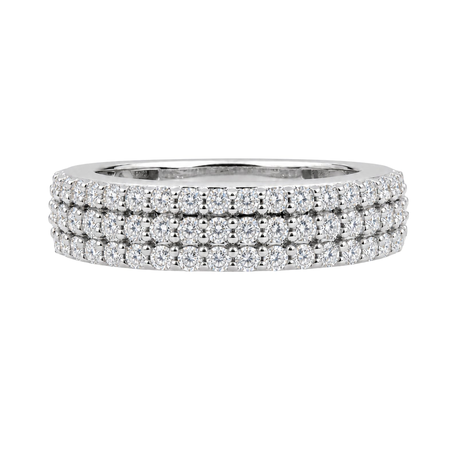 Diamonair Lab-Grown Diamond Ring for Women | Sterling Silver | Round Cut | Prong | F Color, VS+ Clarity | 1.00 Total Carat Weight | Anniversary, Wedding, Birthday Gift