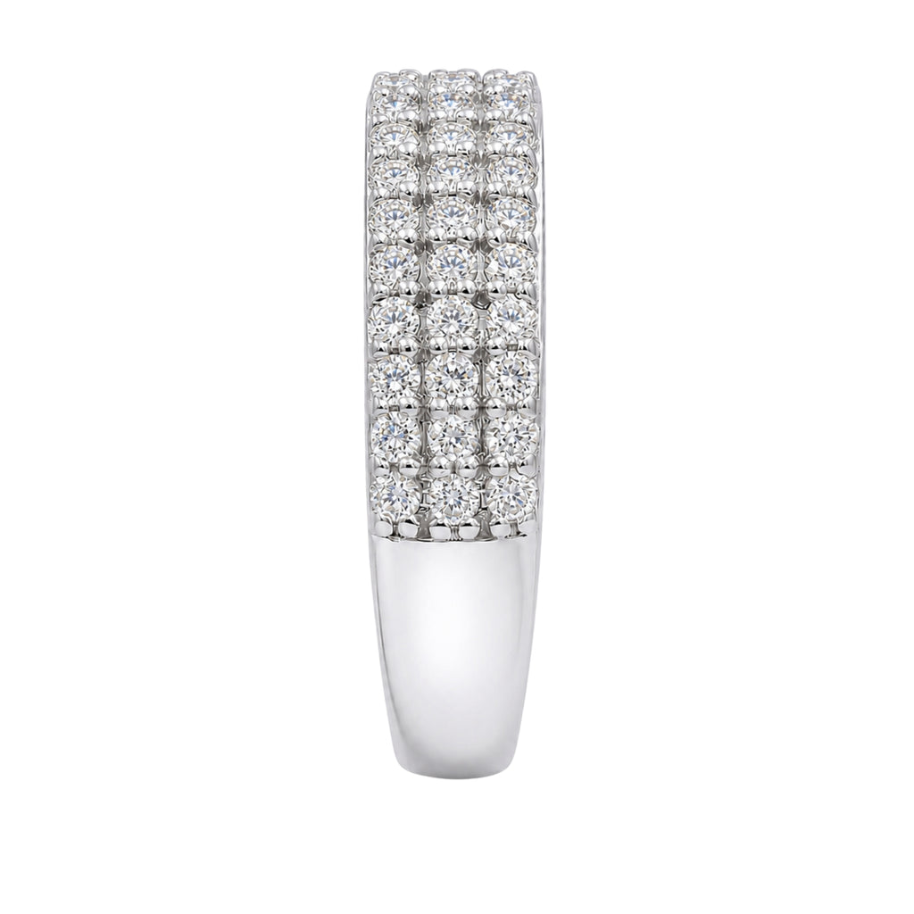 Diamonair Lab-Grown Diamond Ring for Women | Sterling Silver | Round Cut | Prong | F Color, VS+ Clarity | 1.00 Total Carat Weight | Anniversary, Wedding, Birthday Gift