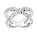 Diamonair Lab Grown Diamond (F/VS+) 2.00 carat Round cut Sterling Silver Ring - Sterling Silver