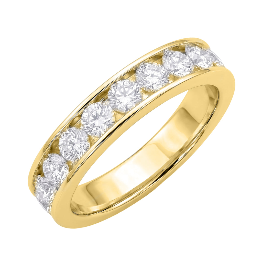 Diamonair Lab Grown Diamond (F/VS+) 1.00 carat Round cut Sterling Silver Ring - Sterling Silver | Gold over Silver