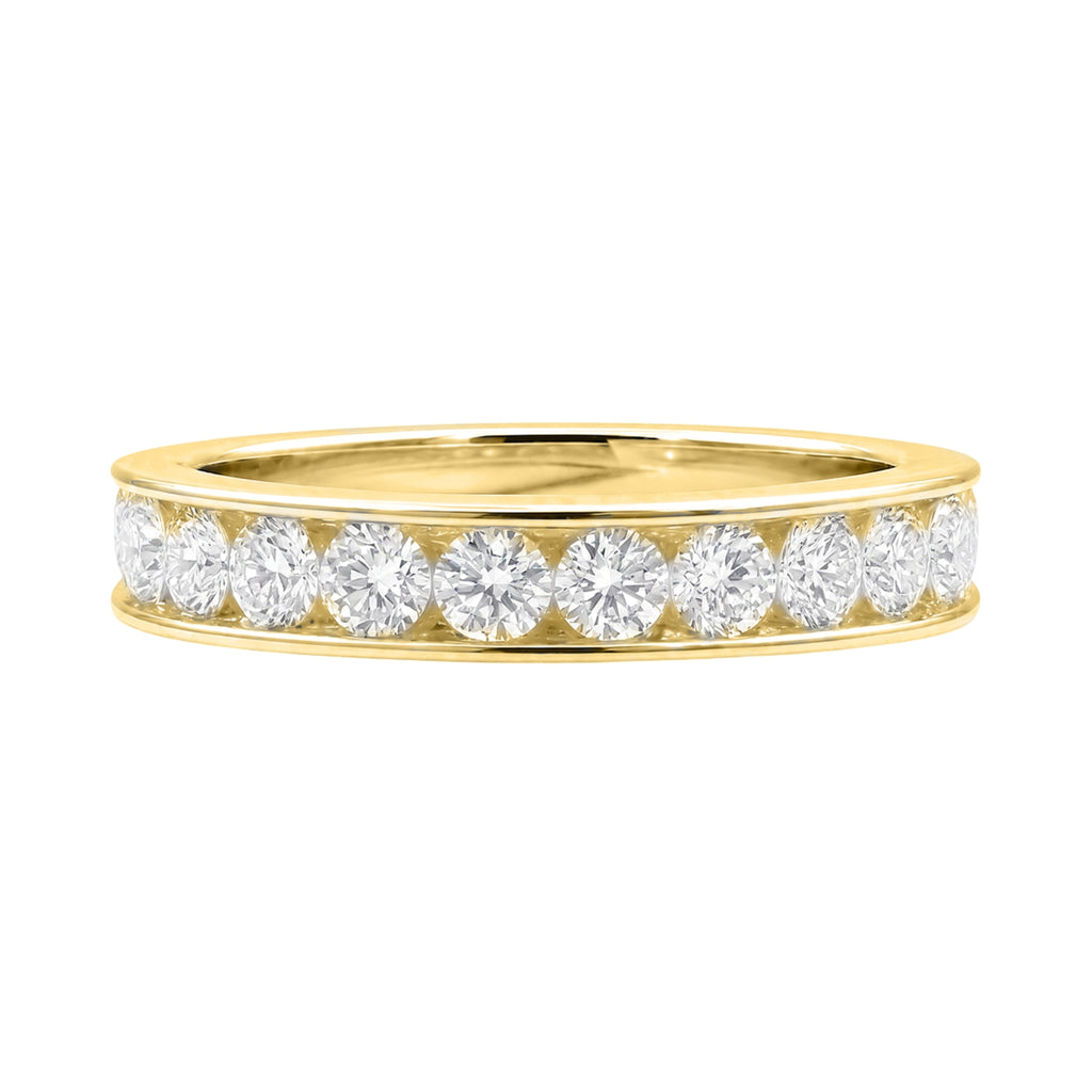 Diamonair Lab Grown Diamond (F/VS+) 1.00 carat Round cut Sterling Silver Ring - Sterling Silver | Gold over Silver