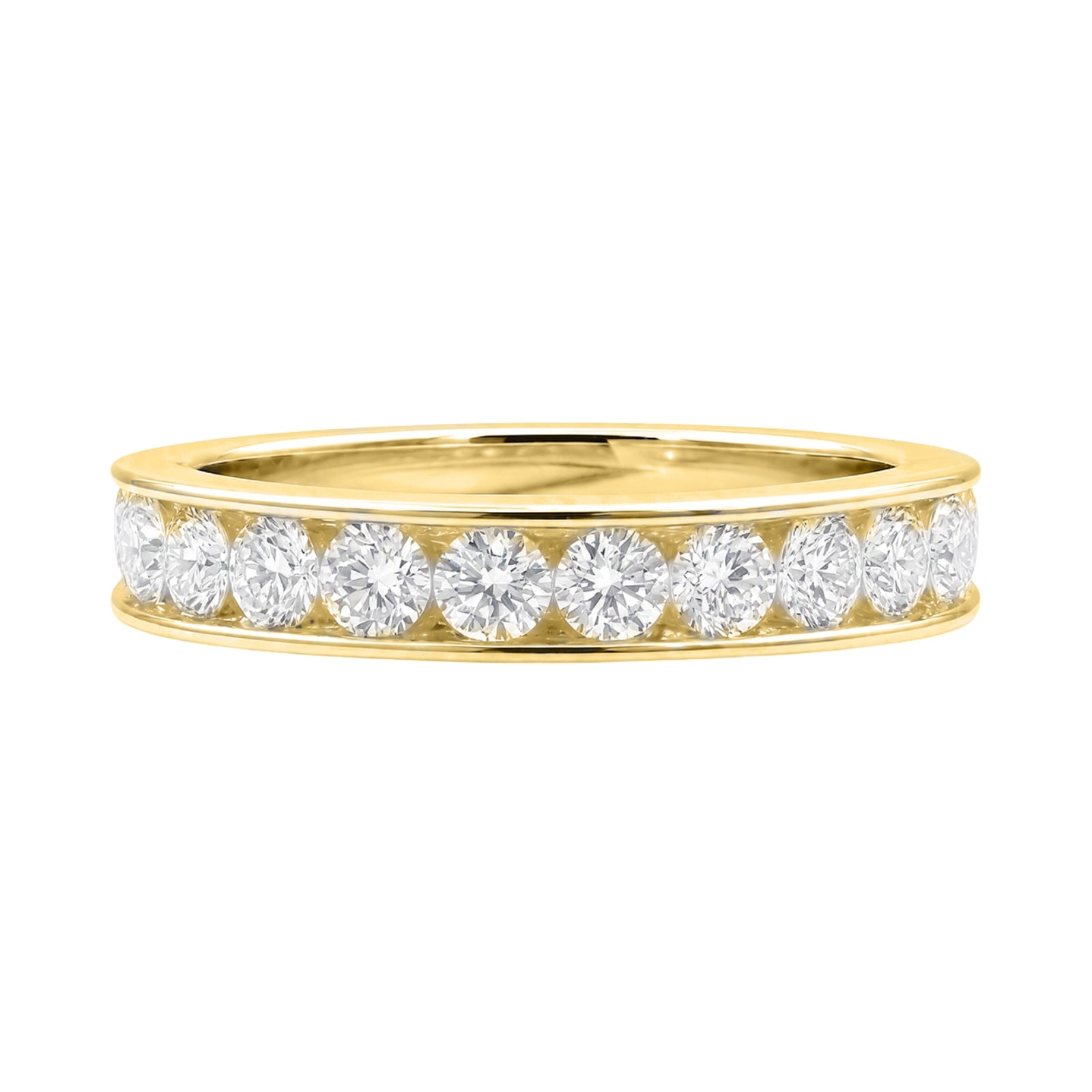 Diamonair Lab Grown Diamond (F/VS+) 1.00 carat Round cut Sterling Silver Ring - Sterling Silver | Gold over Silver