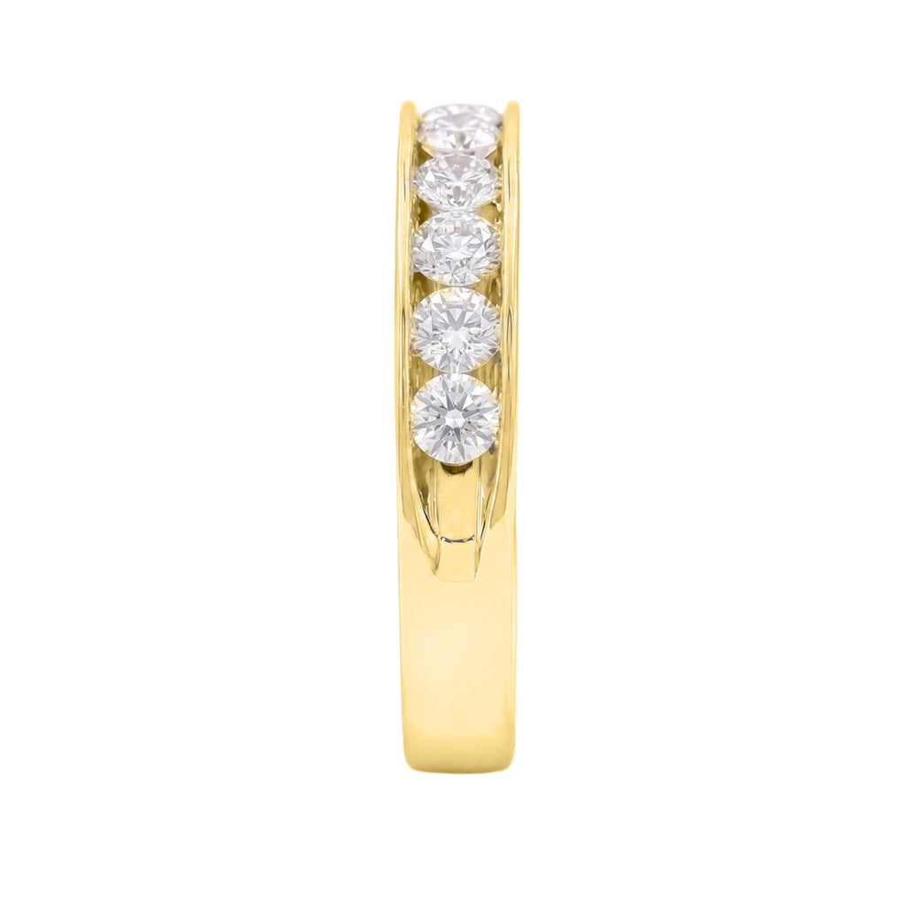 Diamonair Lab Grown Diamond (F/VS+) 1.00 carat Round cut Sterling Silver Ring - Sterling Silver | Gold over Silver