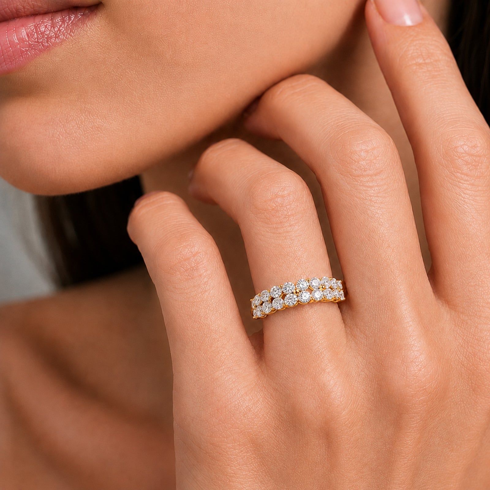 Diamonair Lab Grown Diamond (F/VS+) 1.00 carat Round cut Sterling Silver Ring - Sterling Silver