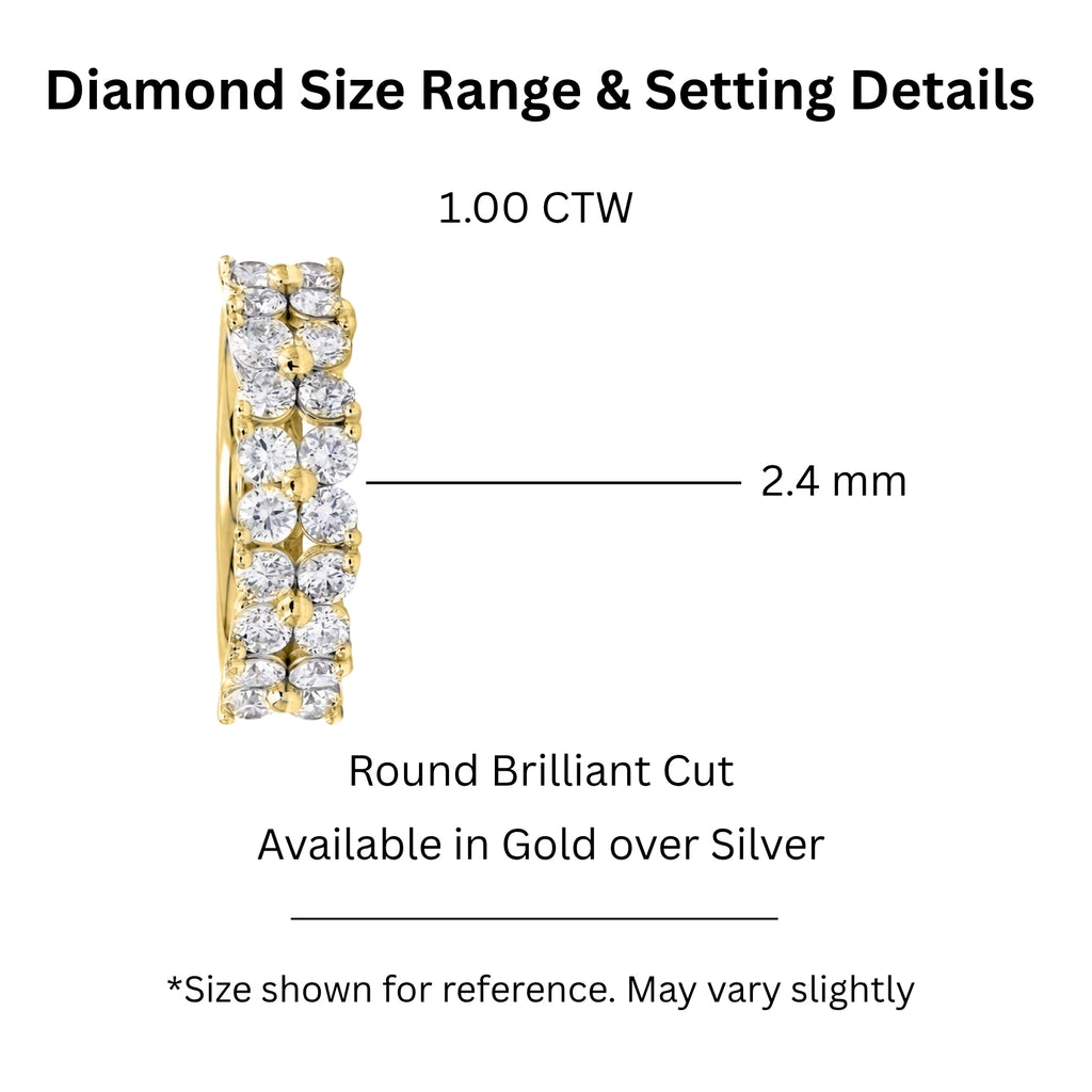 Diamonair Lab Grown Diamond (F/VS+) 1.00 carat Round cut Sterling Silver Ring - Sterling Silver