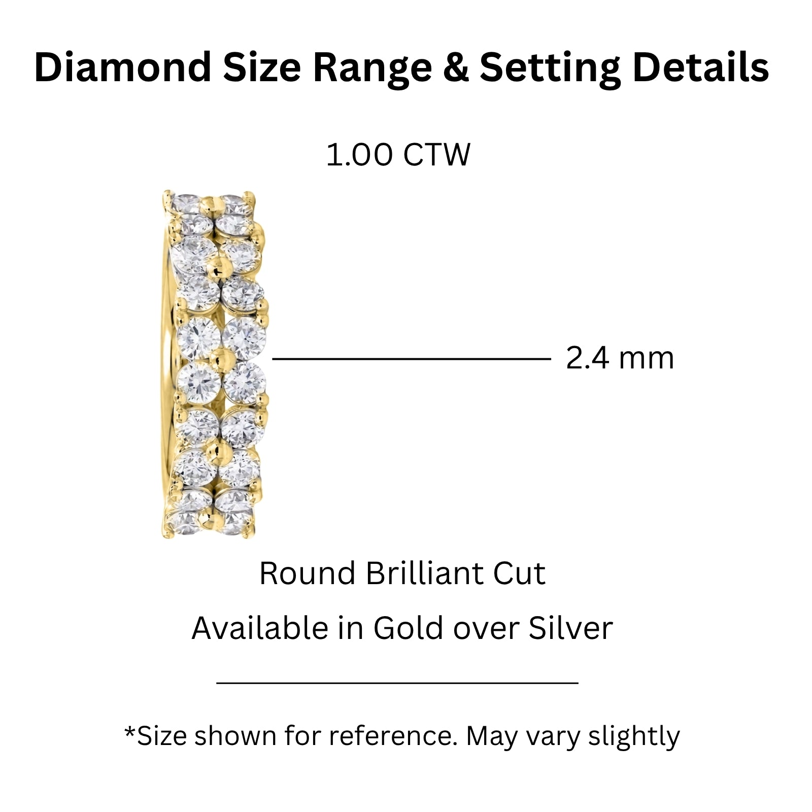 Diamonair Lab Grown Diamond (F/VS+) 1.00 carat Round cut Sterling Silver Ring - Sterling Silver
