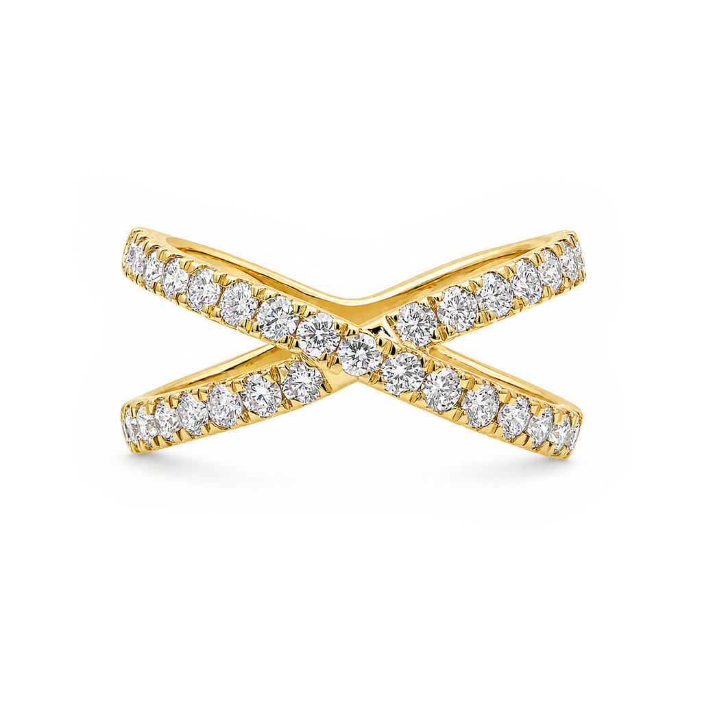 Diamonair Lab Grown Diamond (F/VS+) 1.00 carat Round cut Sterling Silver Ring - Sterling Silver | Gold over Silver